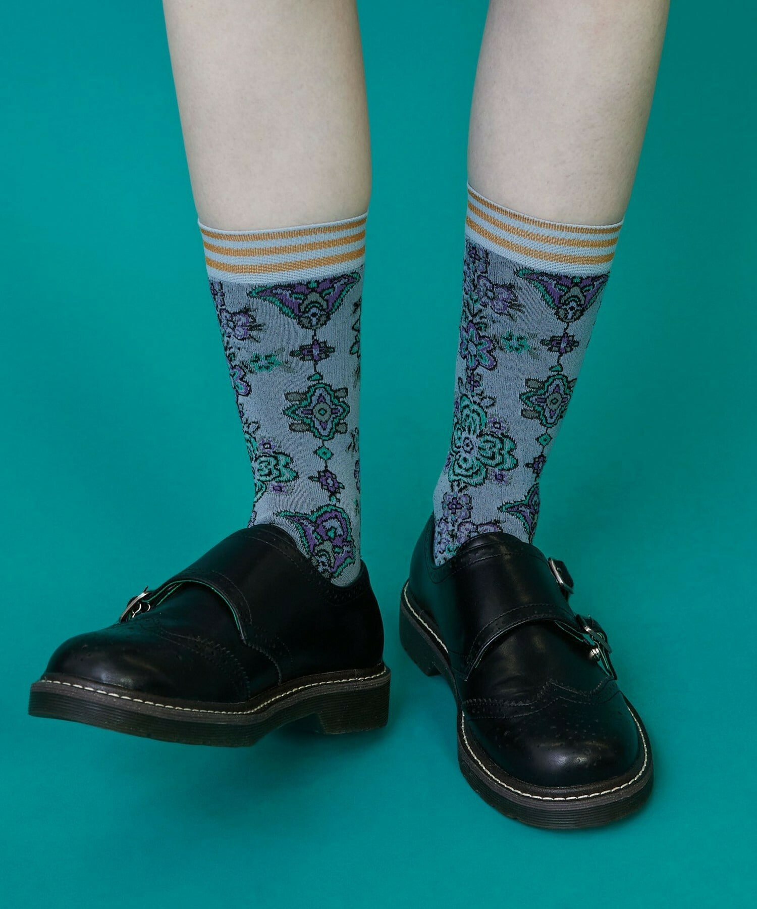 【FRAPBOIS】ドライフラワーソックス 詳細画像 ブルー 1