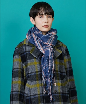 【FRAPBOIS】チェックストール 詳細画像 ネイビー 1