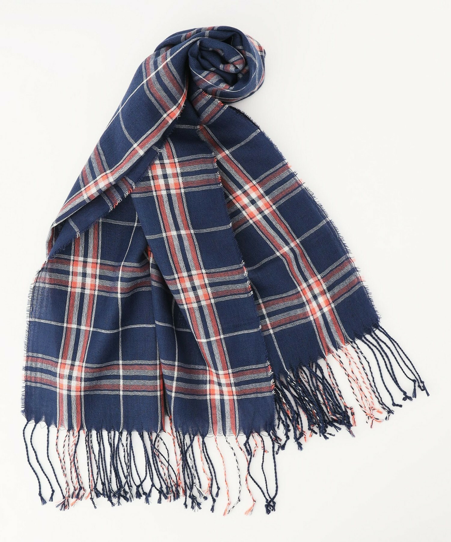 【FRAPBOIS】チェックストール 詳細画像 ネイビー 9