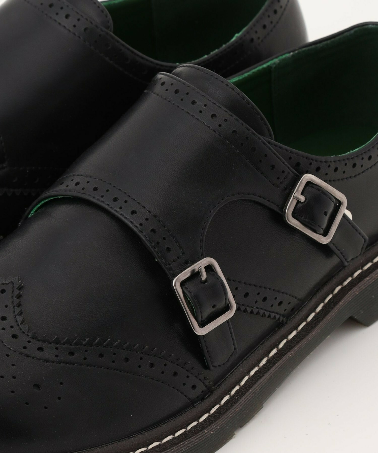 [FRAPBOIS] Double Monk Shoes Detailed Image Black 6