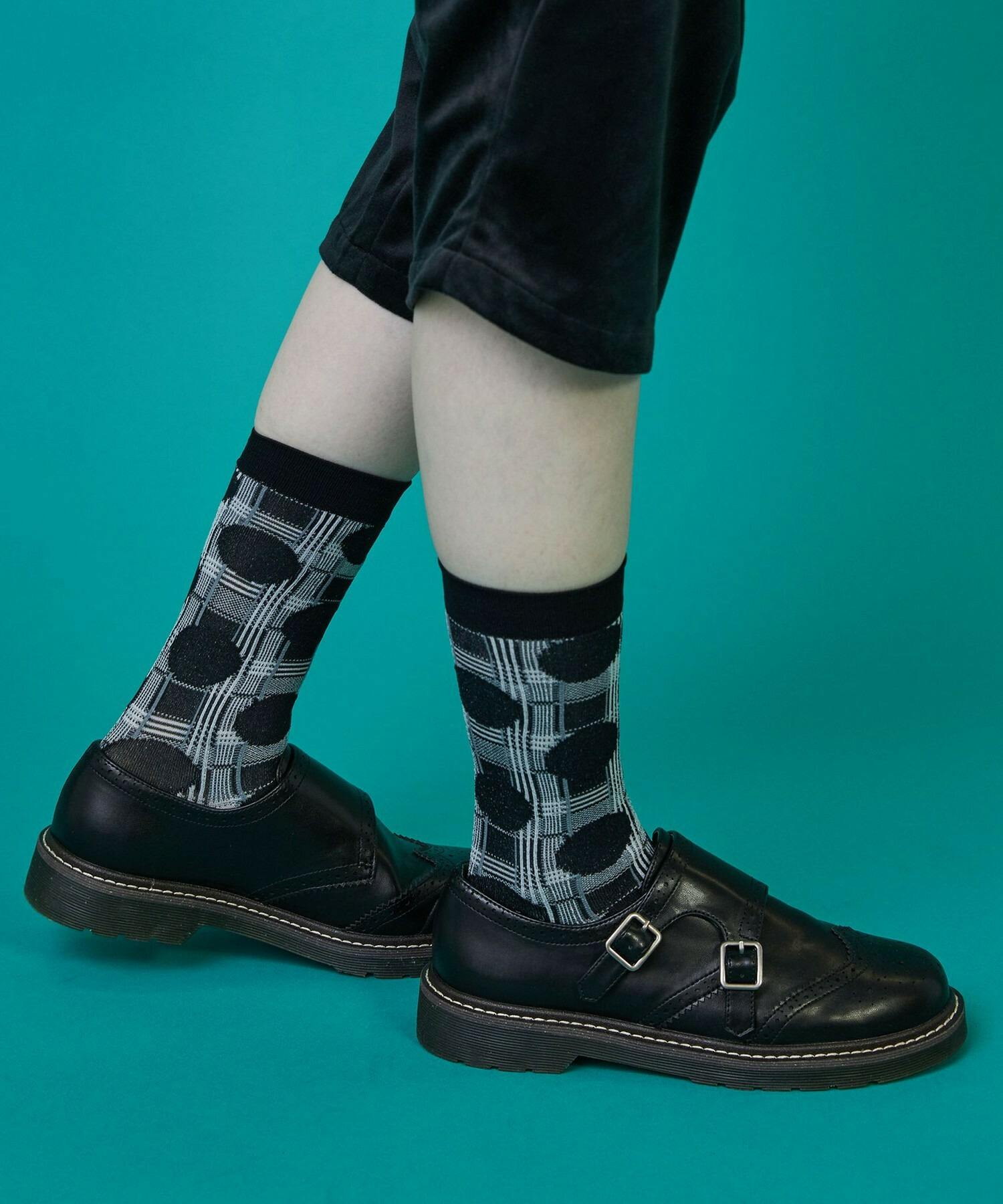 【FRAPBOIS】ダブルモンクシューズ 詳細画像 ブラック 9