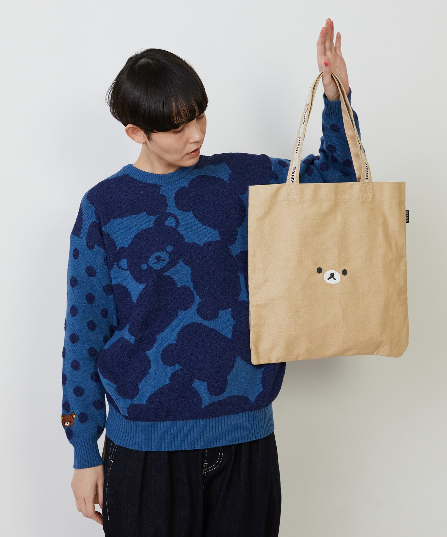 【FRAPBOIS】Rilakkuma ロゴトート 詳細画像 イエロー 1