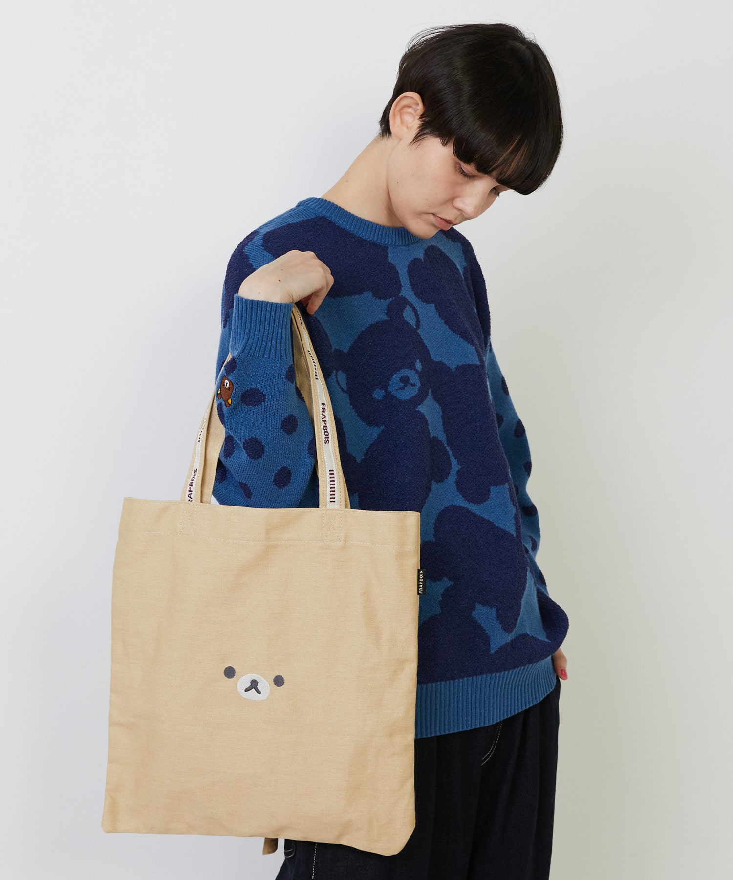 【FRAPBOIS】Rilakkuma ロゴトート 詳細画像 イエロー 2