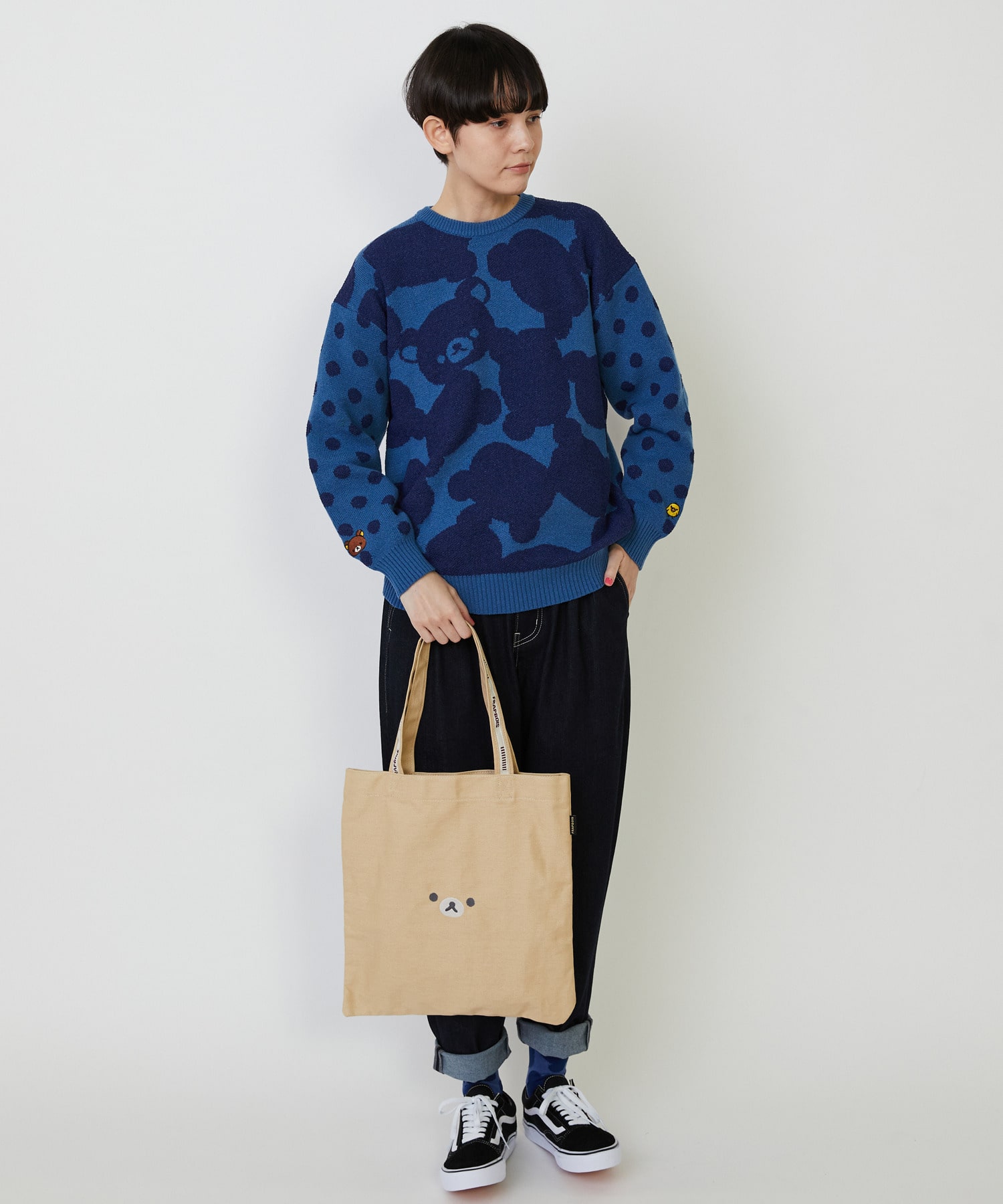 【FRAPBOIS】Rilakkuma JQニット 詳細画像 ブラック 11