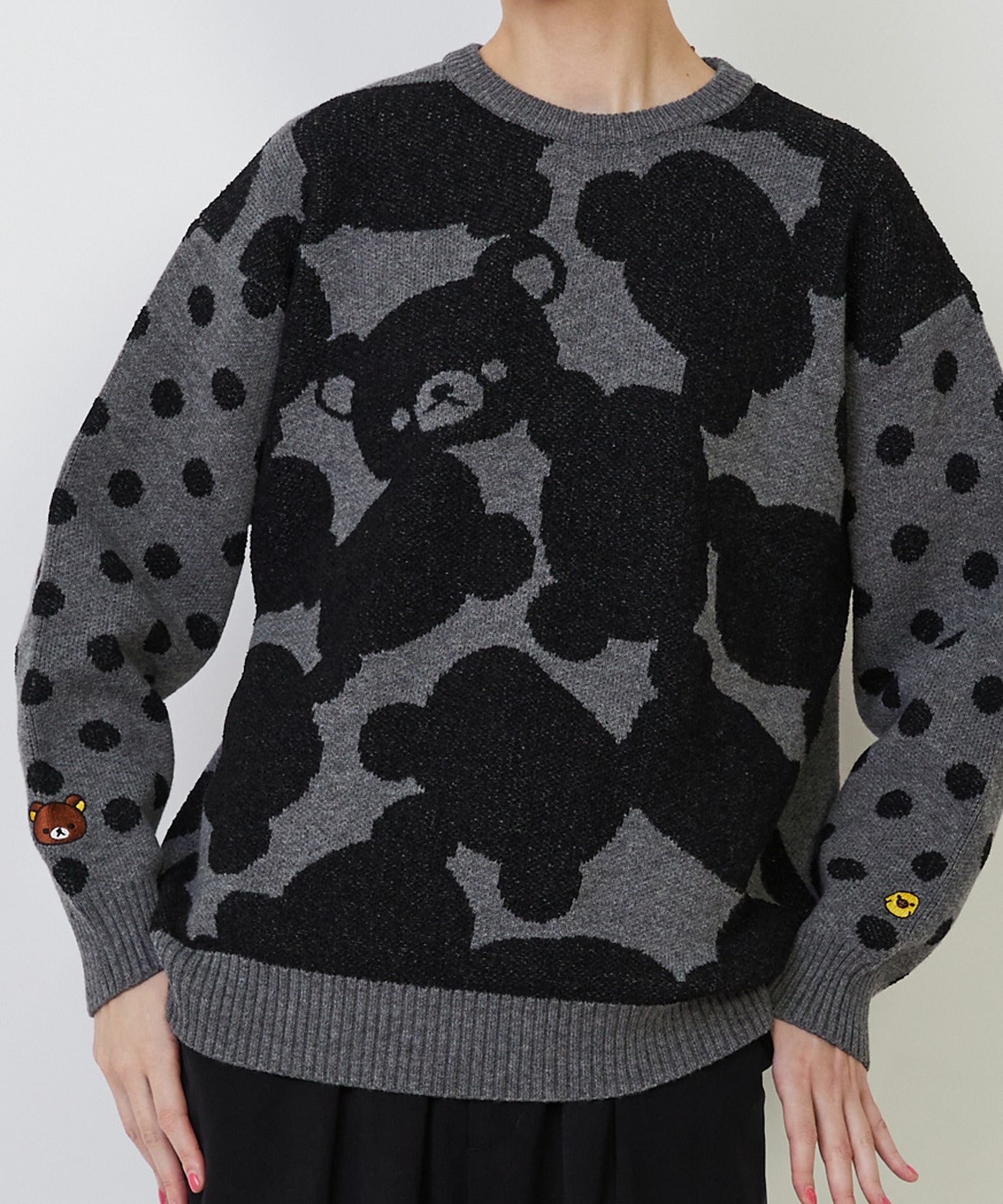 【FRAPBOIS】Rilakkuma JQニット 詳細画像 ブラック 16