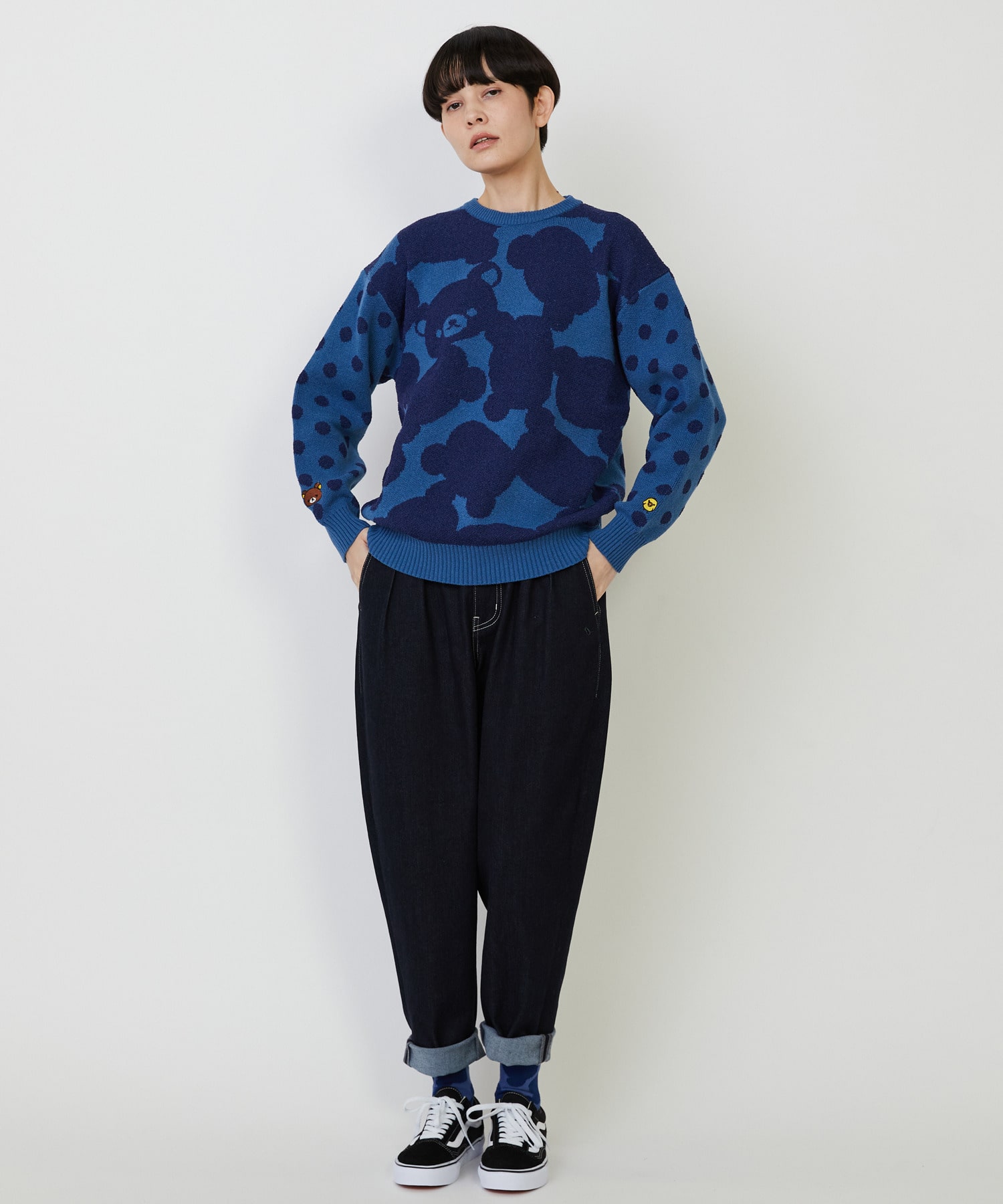 【FRAPBOIS】Rilakkuma JQニット 詳細画像 ブラック 6