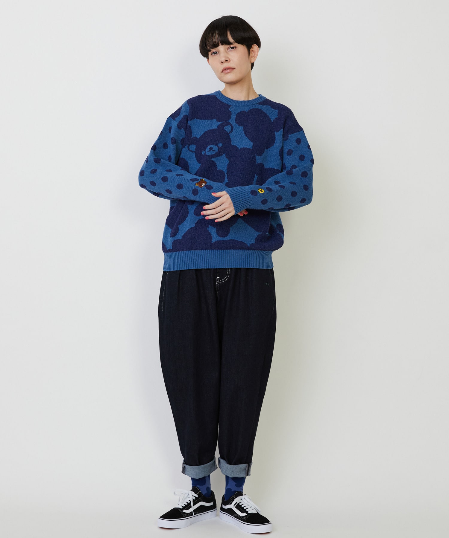 【FRAPBOIS】Rilakkuma JQニット 詳細画像 ブラック 7