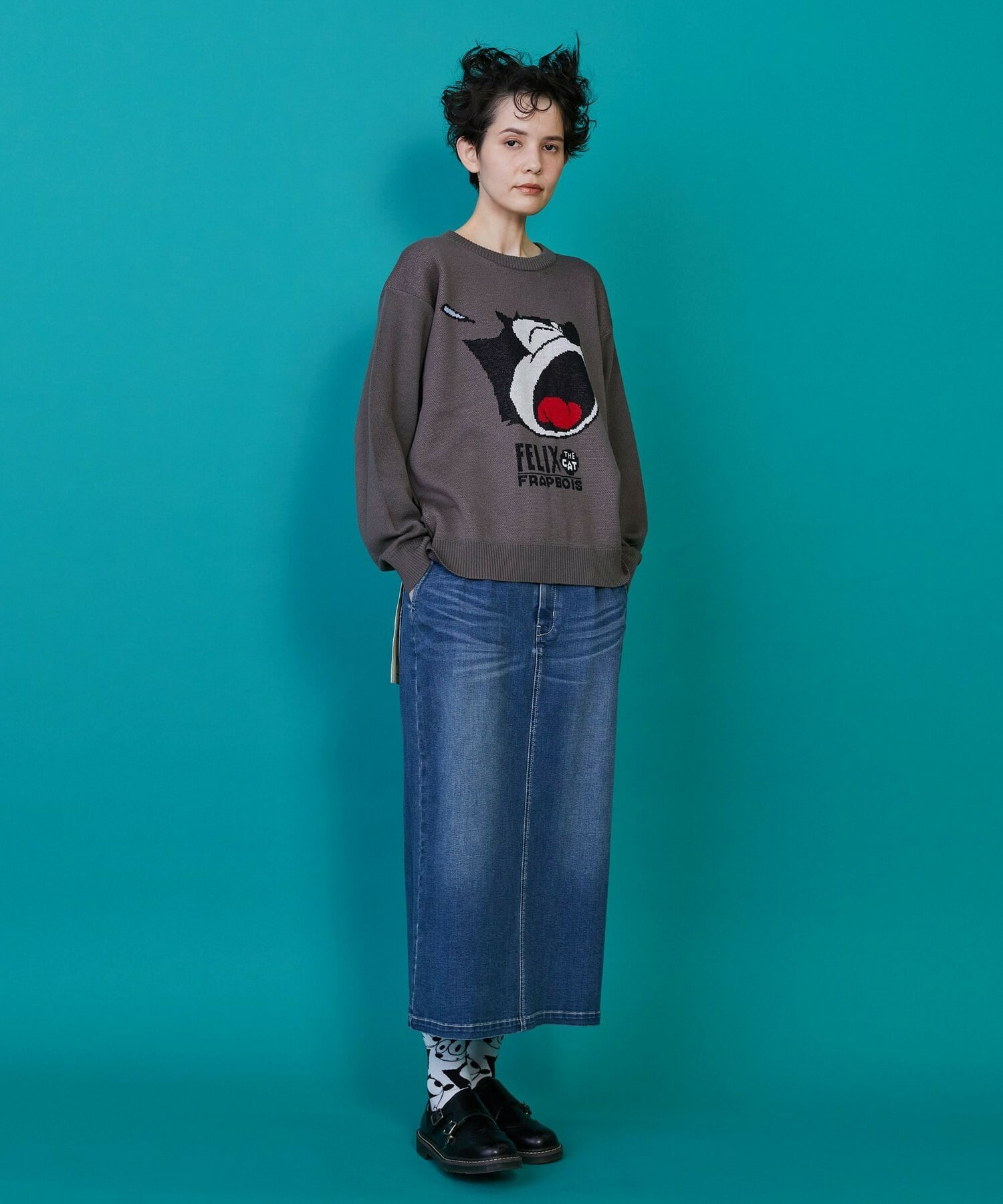 【FRAPBOIS】FELIX フェイスニット 詳細画像 チャコールグレー 10