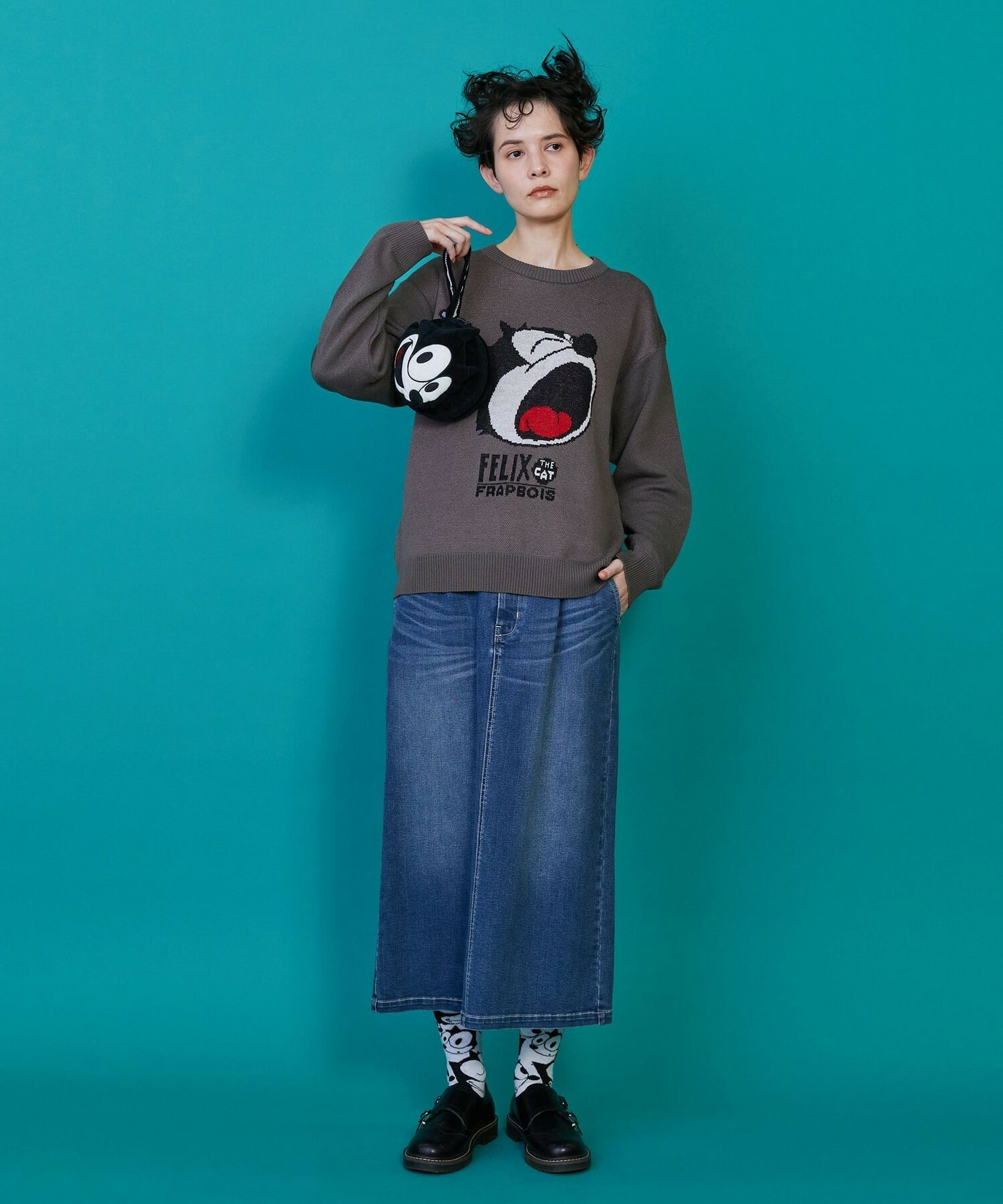 【FRAPBOIS】FELIX フェイスニット 詳細画像 チャコールグレー 11