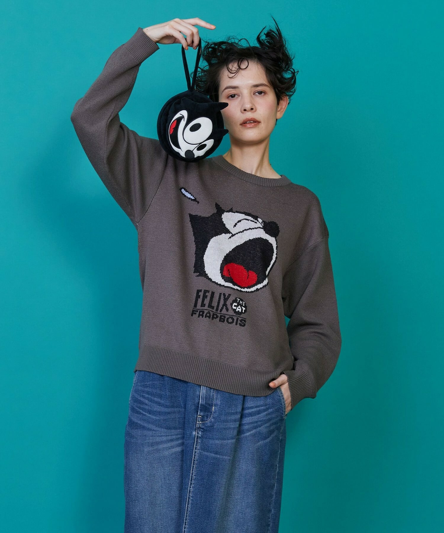 【FRAPBOIS】FELIX フェイスニット 詳細画像 チャコールグレー 12