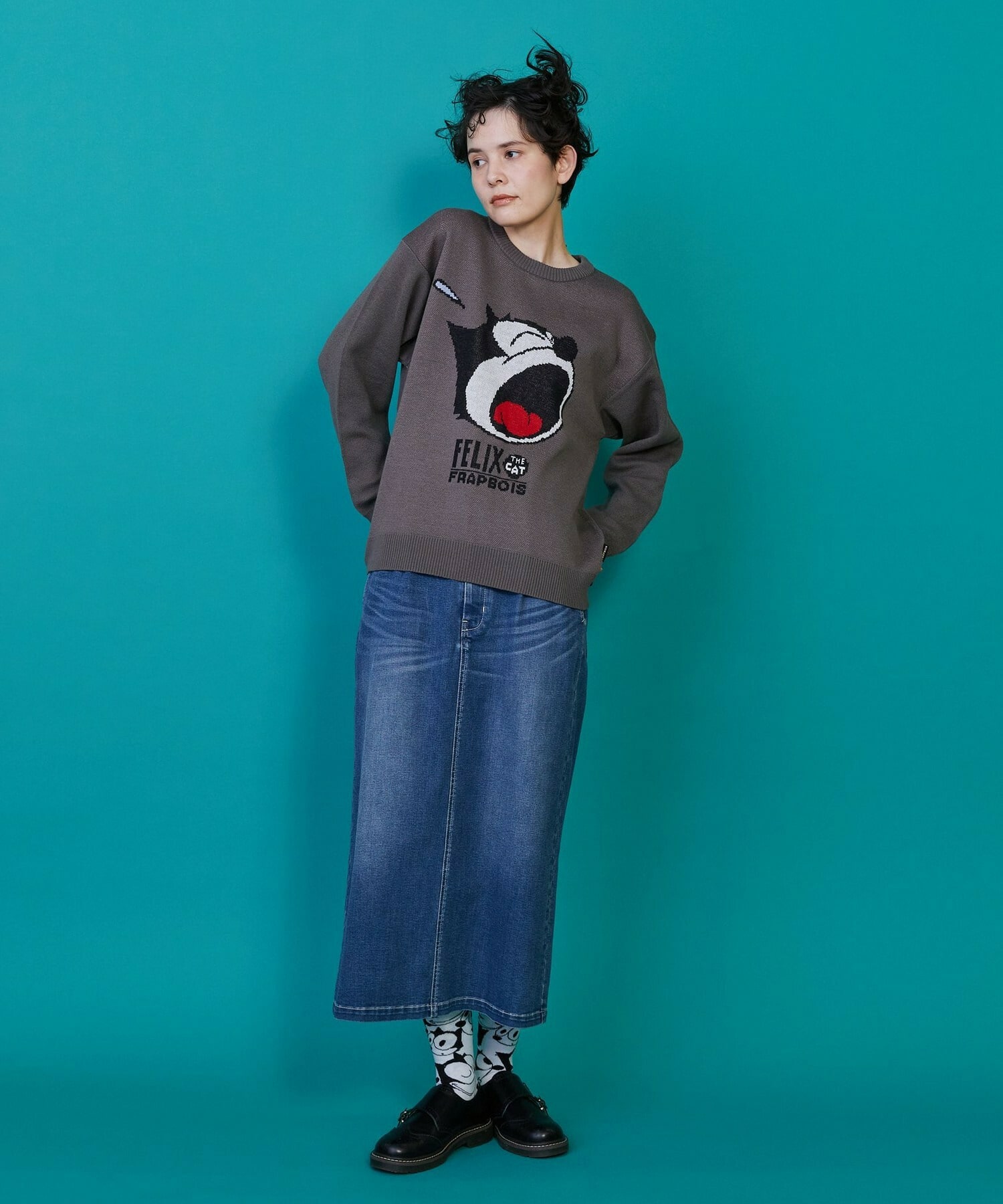 【FRAPBOIS】FELIX フェイスニット 詳細画像 チャコールグレー 8