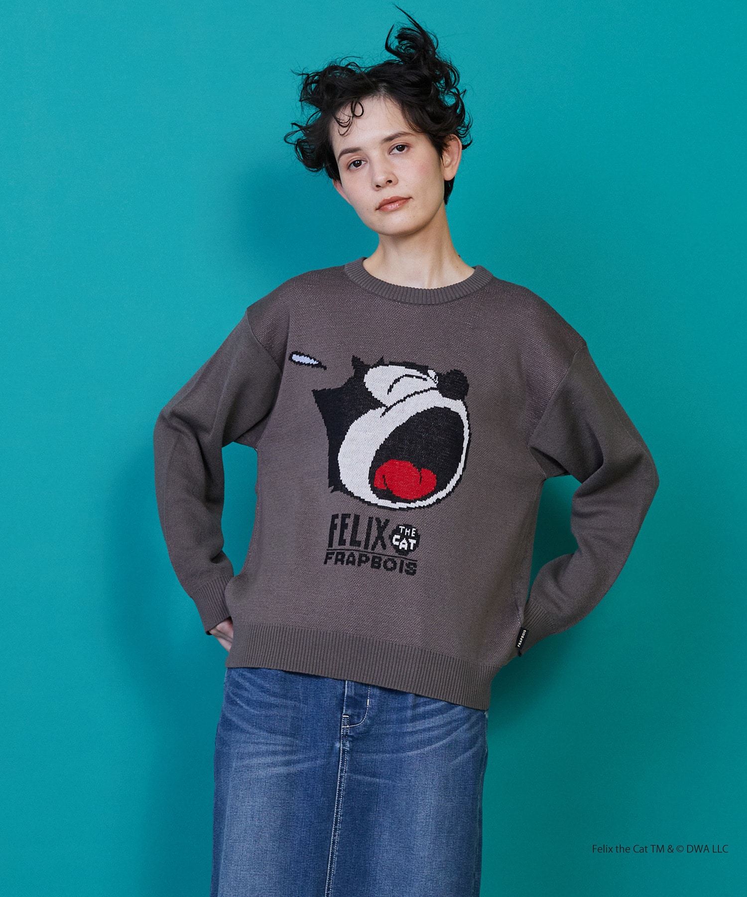 【FRAPBOIS】FELIX フェイスニット 詳細画像 チャコールグレー 1