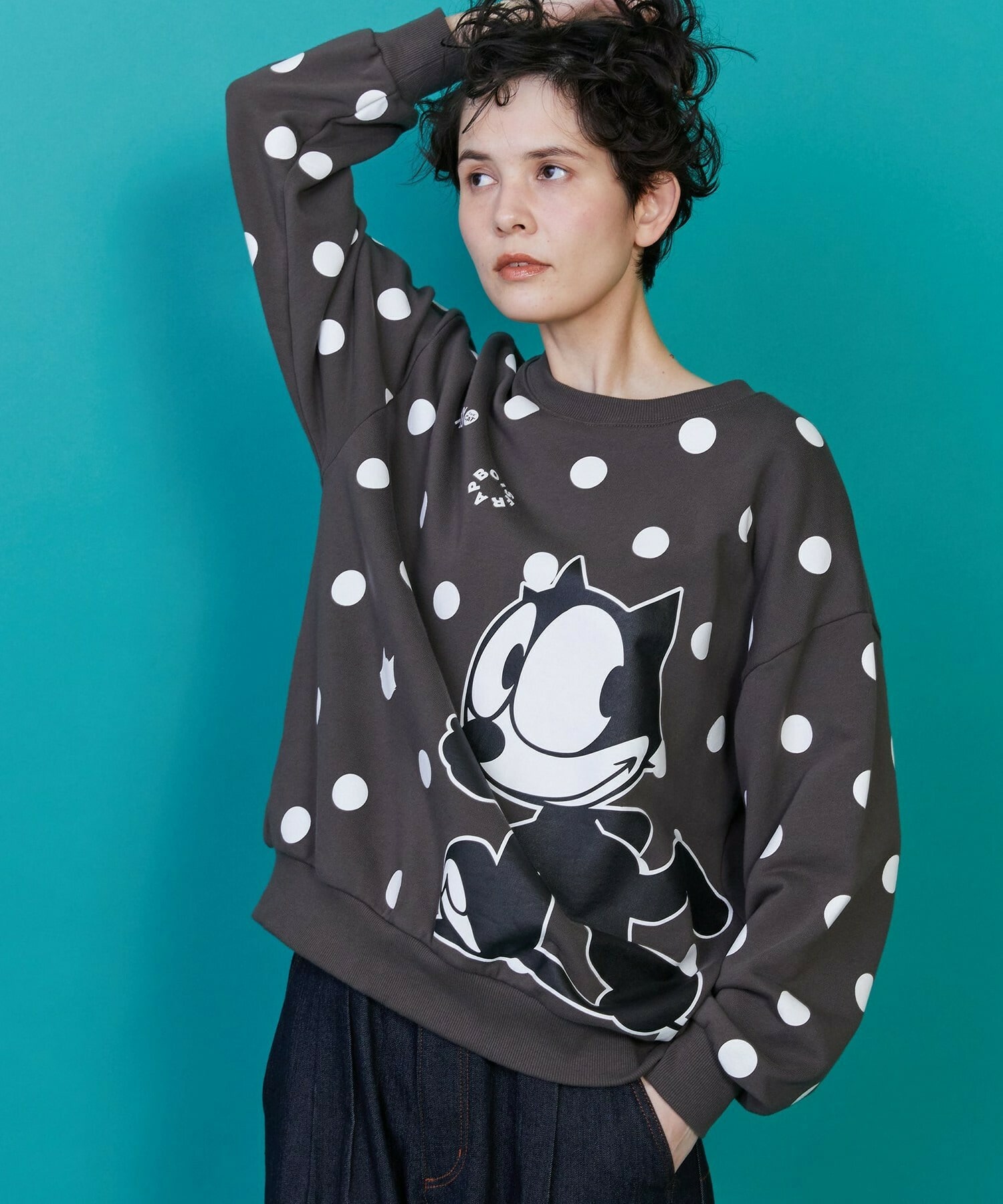 【FRAPBOIS】FELIX ドット裏毛 詳細画像 チャコールグレー 11