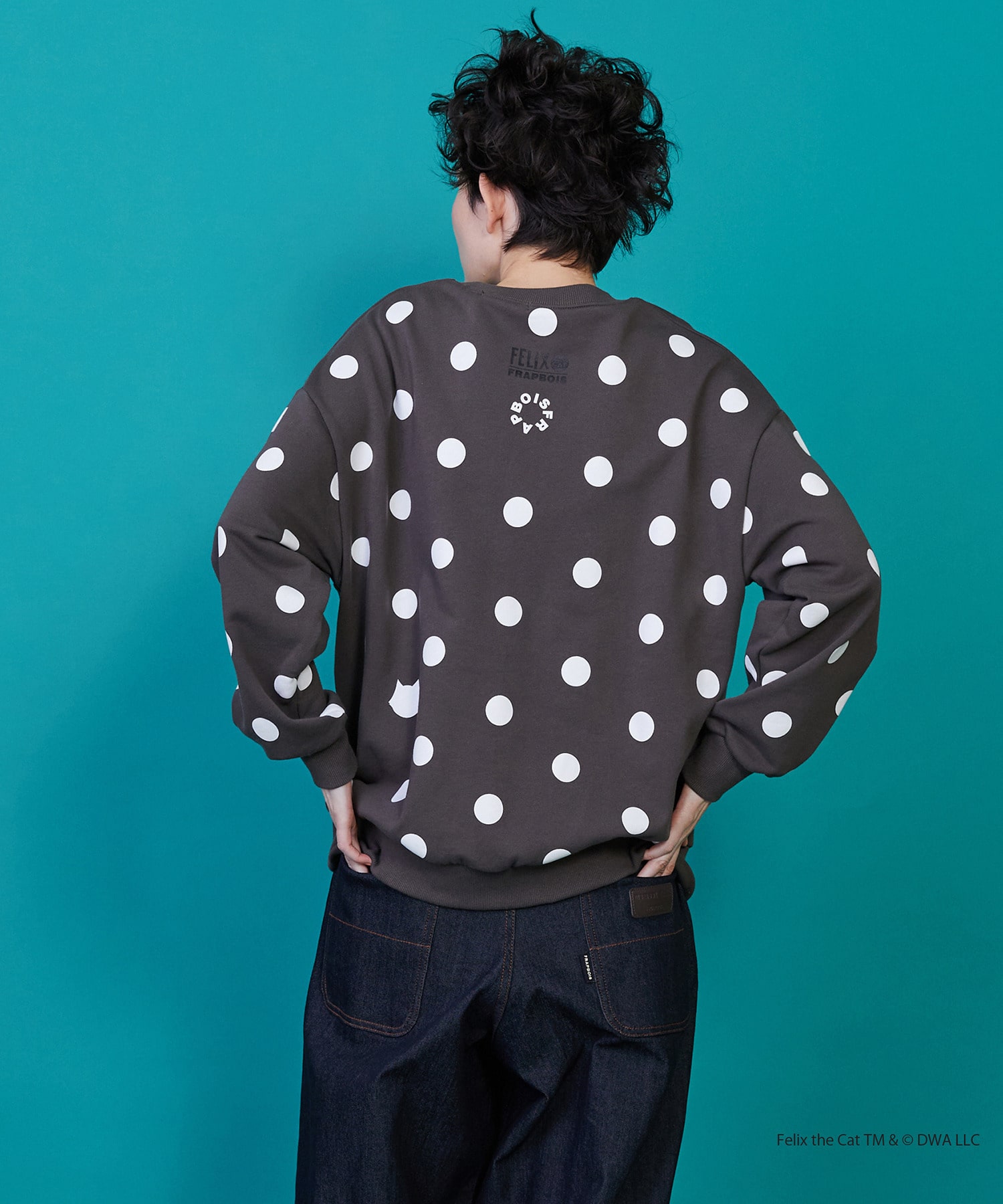 【FRAPBOIS】FELIX ドット裏毛 詳細画像 チャコールグレー 2