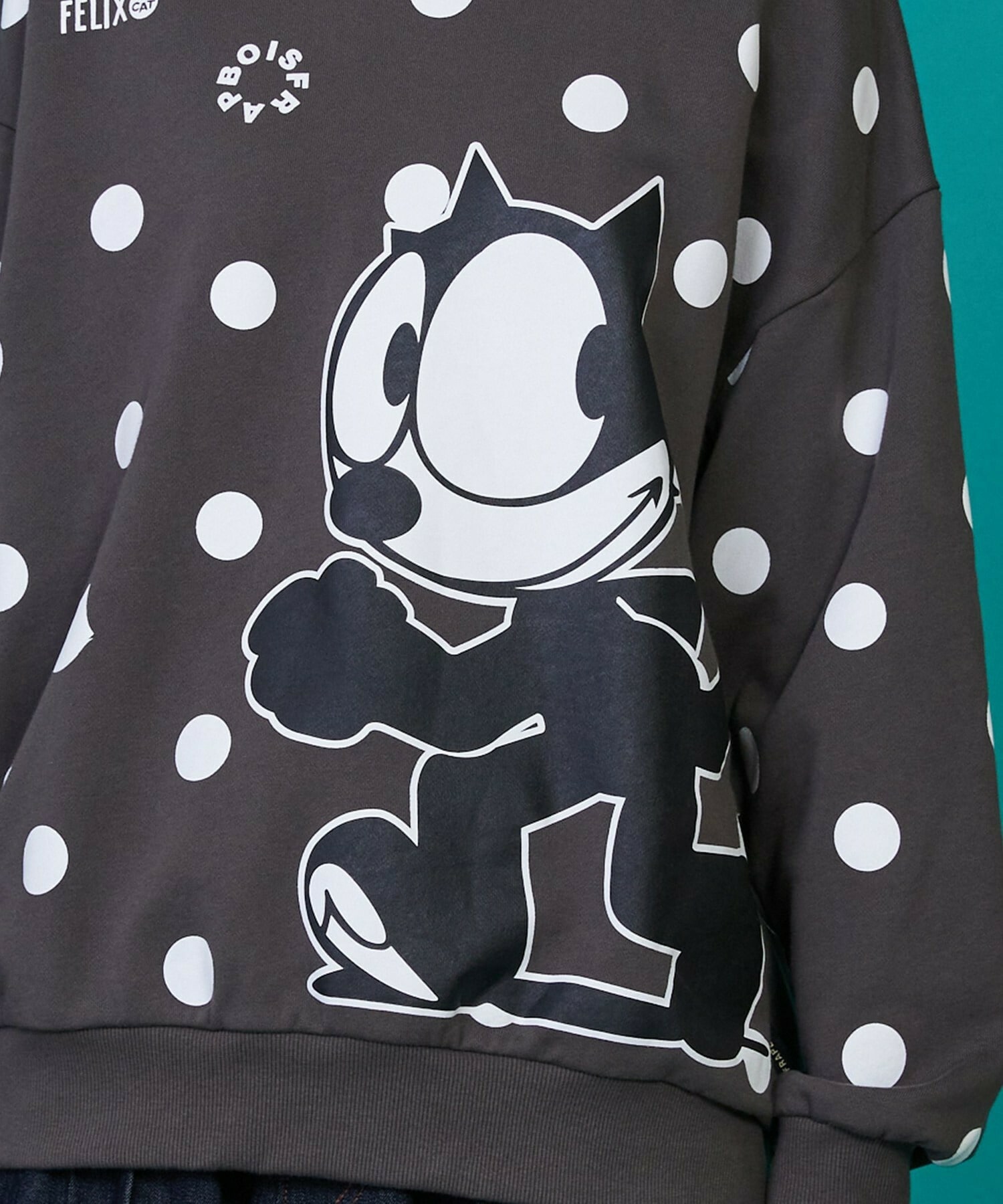 【FRAPBOIS】FELIX ドット裏毛 詳細画像 チャコールグレー 4