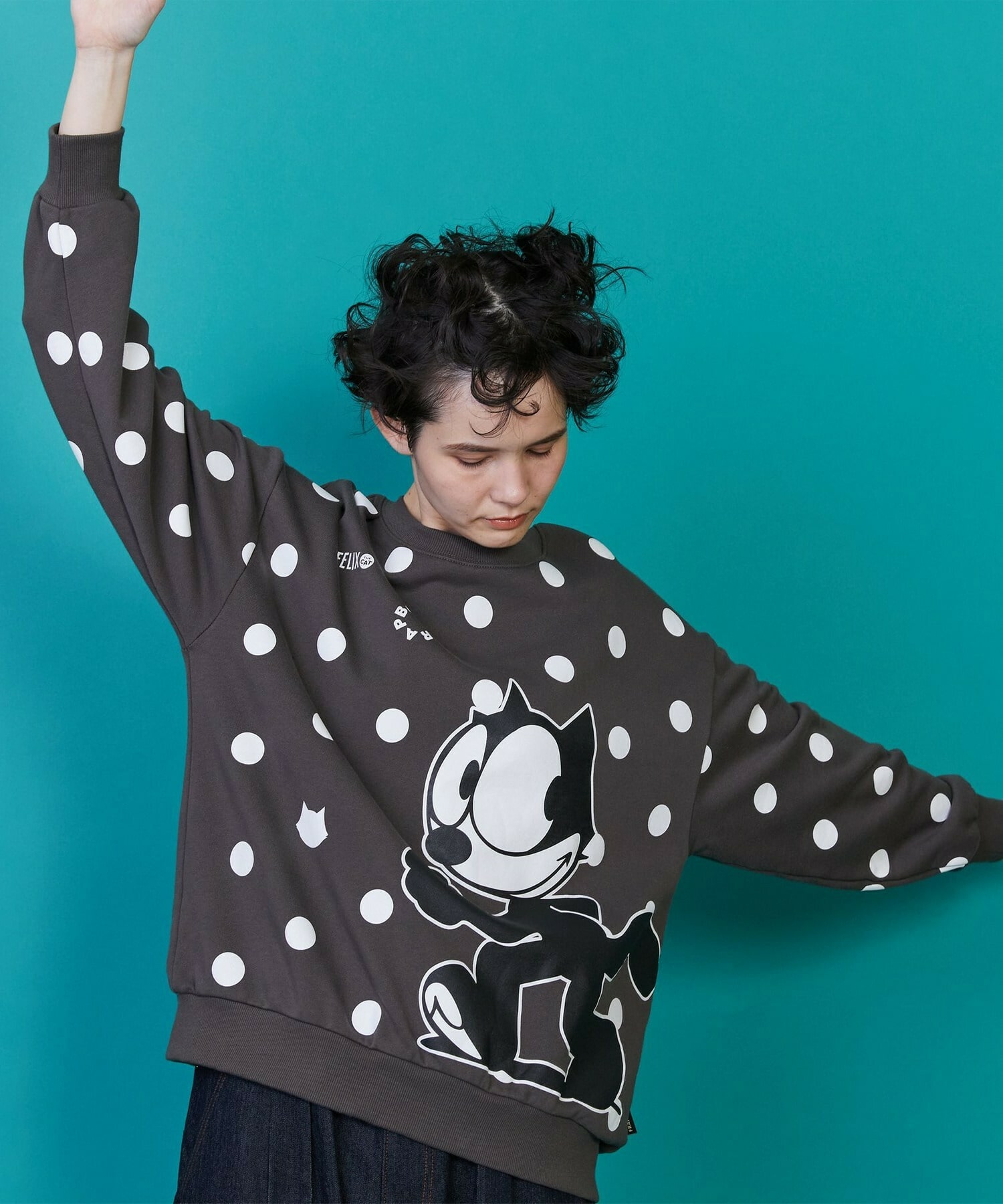 【FRAPBOIS】FELIX ドット裏毛 詳細画像 チャコールグレー 9