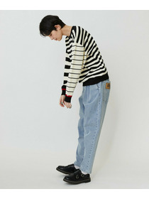 【FRAPBOIS PARK】ミックスボーダー ニットプルオーバー 詳細画像 ブラック系その他 15