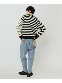 【FRAPBOIS PARK】ミックスボーダー ニットプルオーバー 詳細画像 ブラック系その他 16