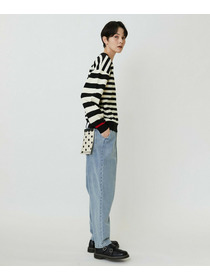 【FRAPBOIS PARK】ミックスボーダー ニットプルオーバー 詳細画像 ブラック系その他 17