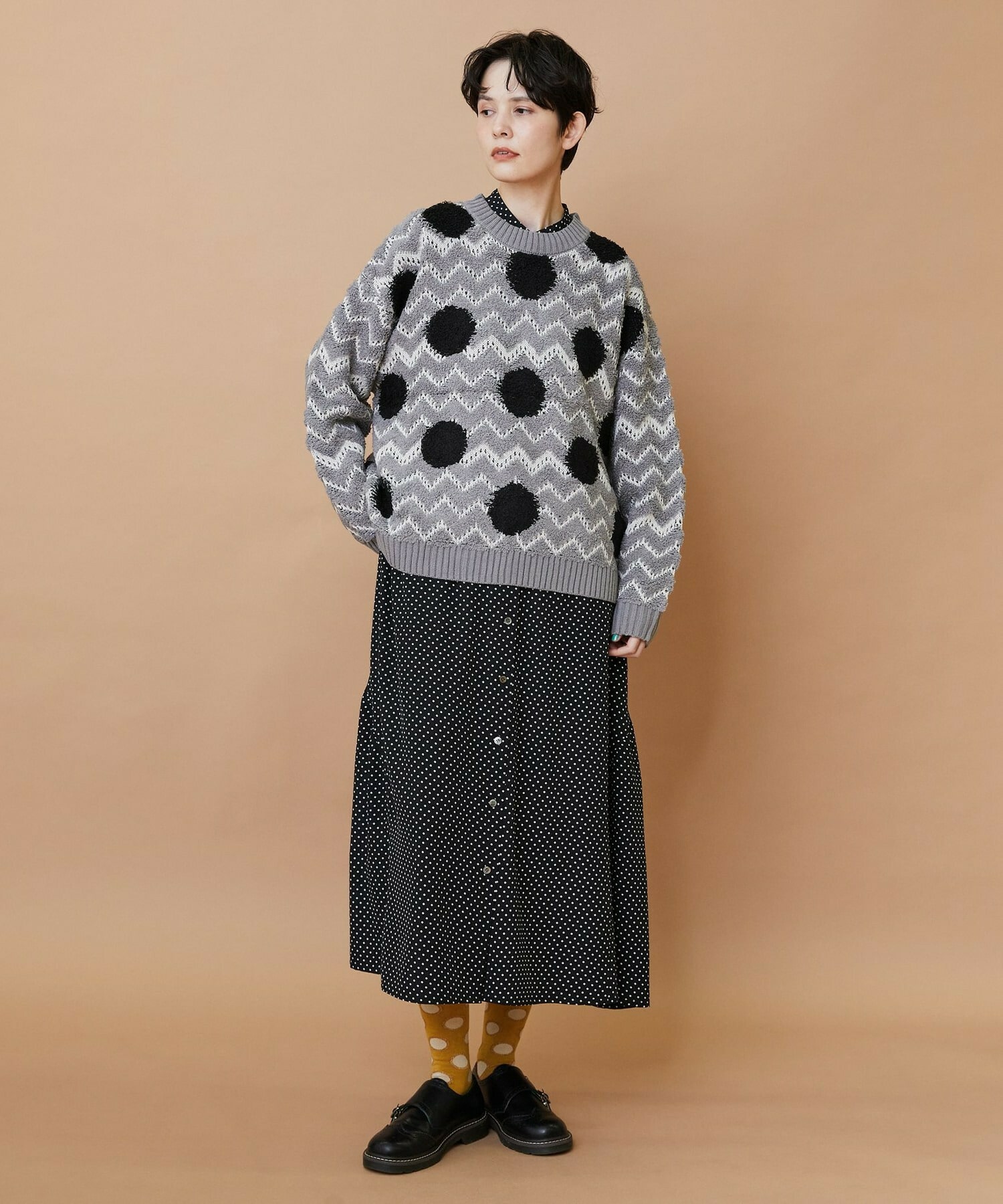 【FRAPBOIS】スプラッシュドット ワンピース 詳細画像 ネイビー 14