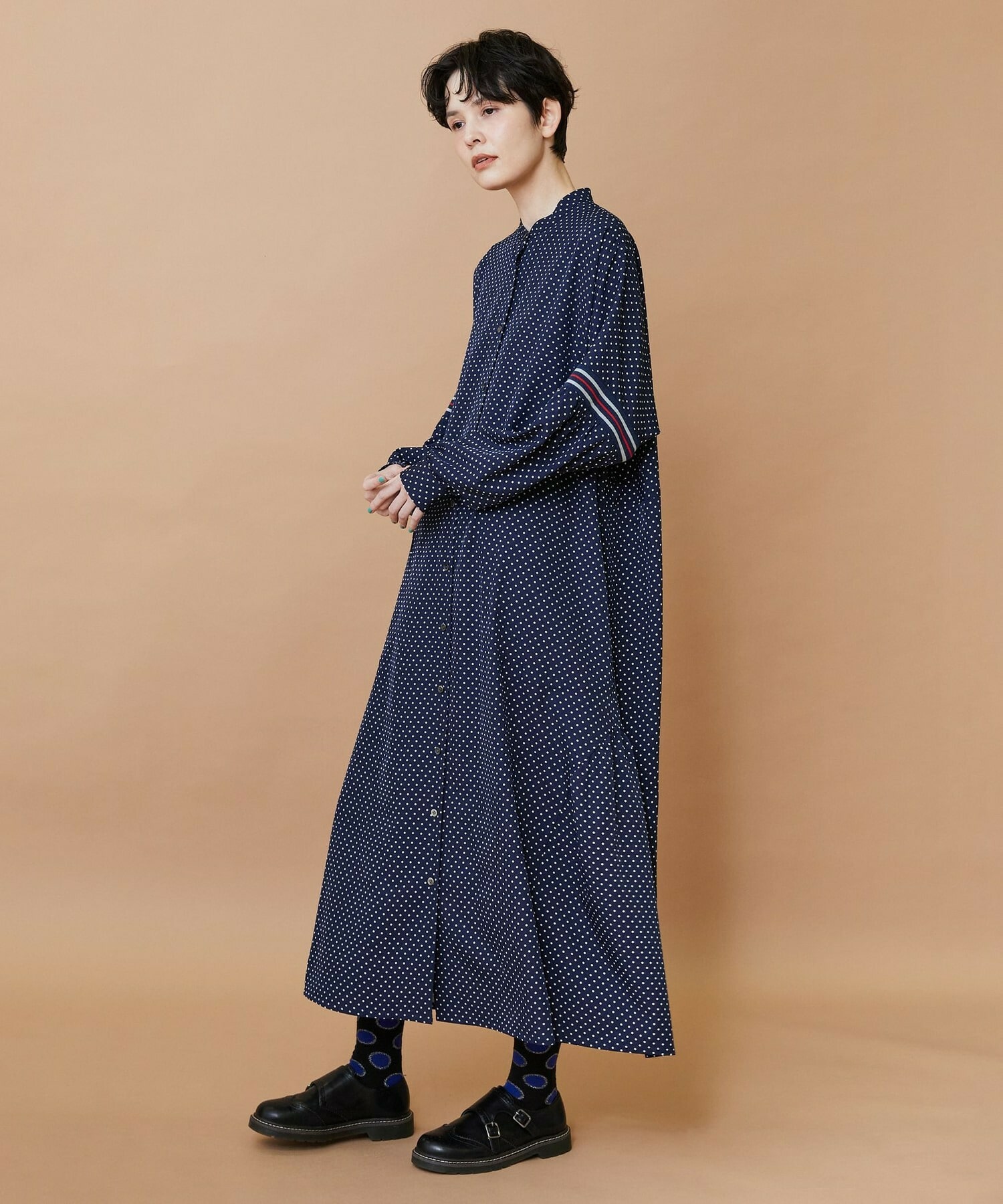 【FRAPBOIS】スプラッシュドット ワンピース 詳細画像 ネイビー 15