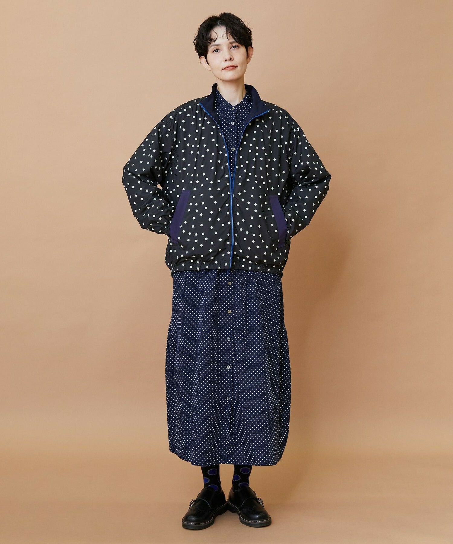 【FRAPBOIS】スプラッシュドット ワンピース 詳細画像 ネイビー 24