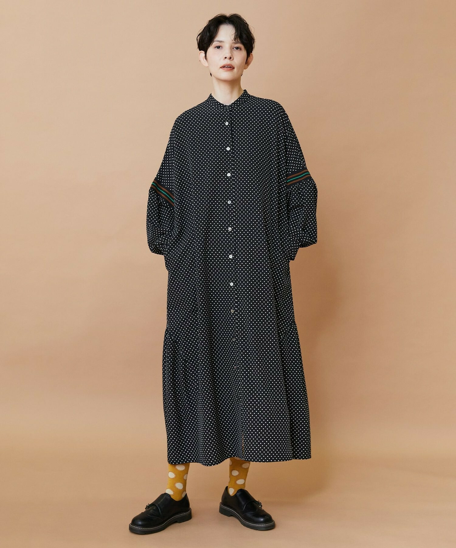 【FRAPBOIS】スプラッシュドット ワンピース 詳細画像 ブラック 1