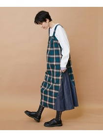 【FRAPBOIS】オンブレー ジャンパースカート 詳細画像 グリーン 17