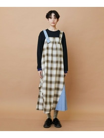 【FRAPBOIS】オンブレー ジャンパースカート 詳細画像 グリーン 7