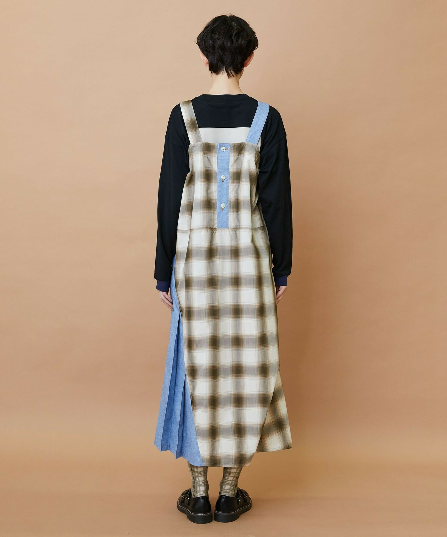 【FRAPBOIS】オンブレー ジャンパースカート 詳細画像 グリーン 10