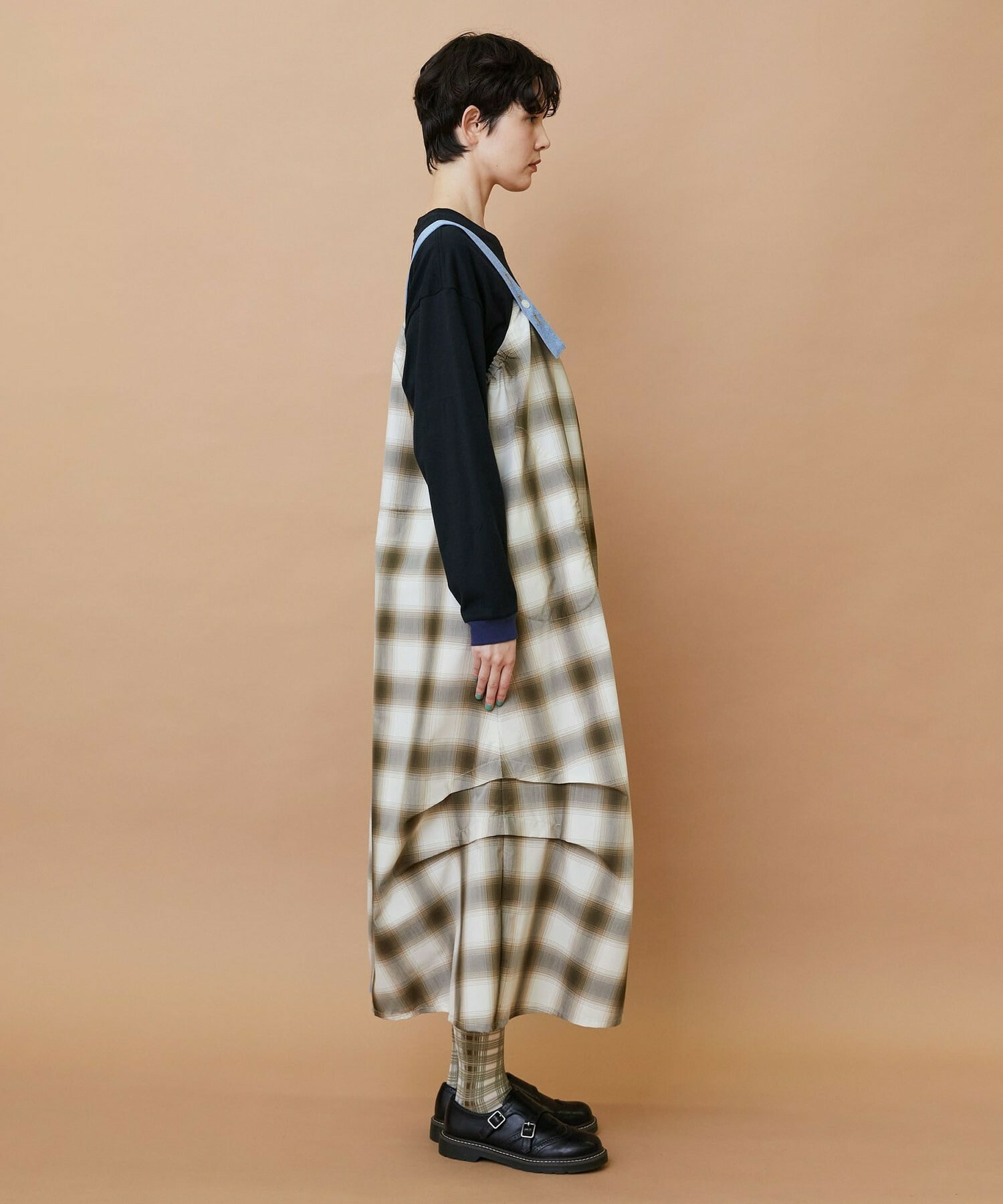 【FRAPBOIS】オンブレー ジャンパースカート 詳細画像 グリーン 11