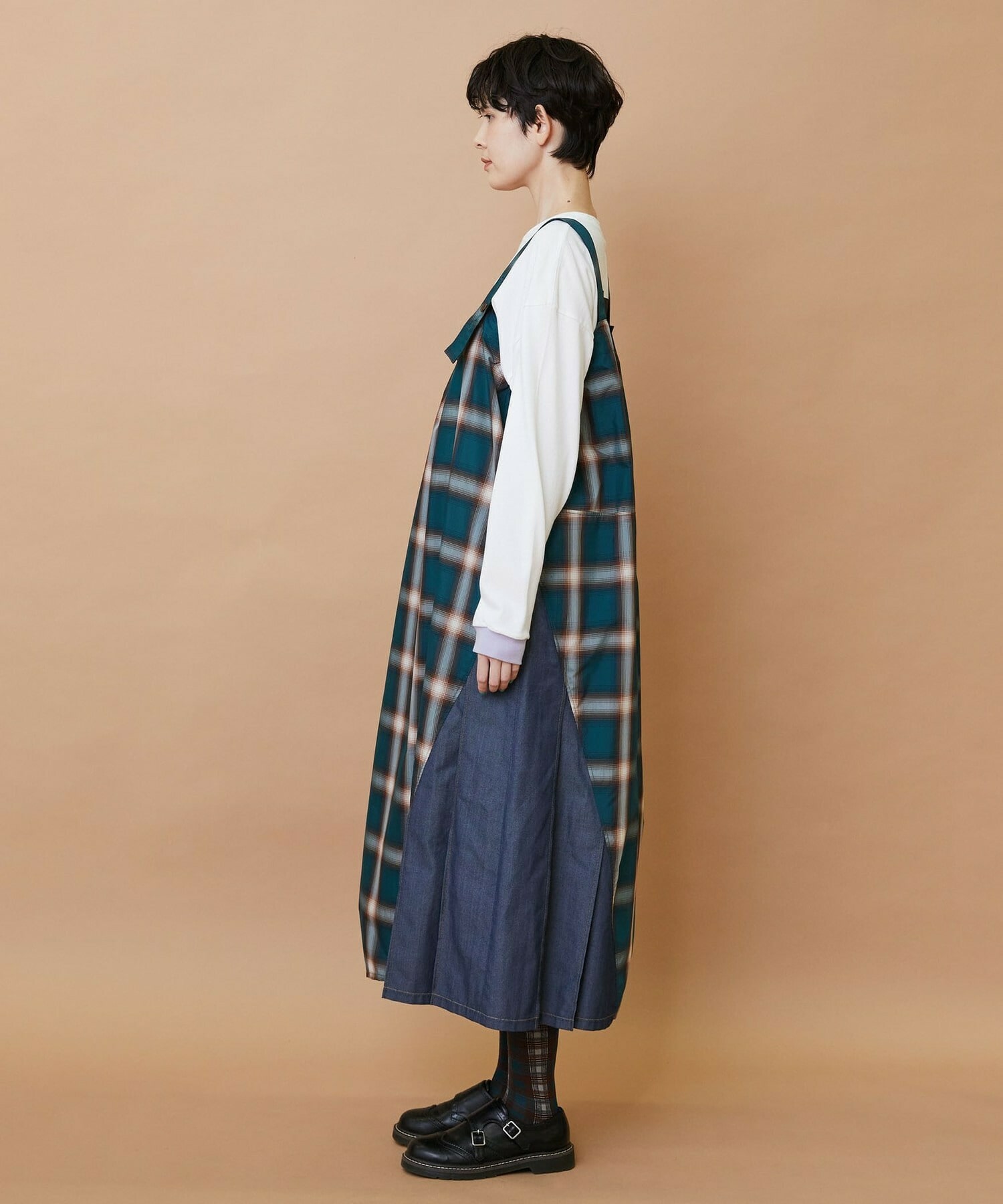 【FRAPBOIS】オンブレー ジャンパースカート 詳細画像 グリーン 12