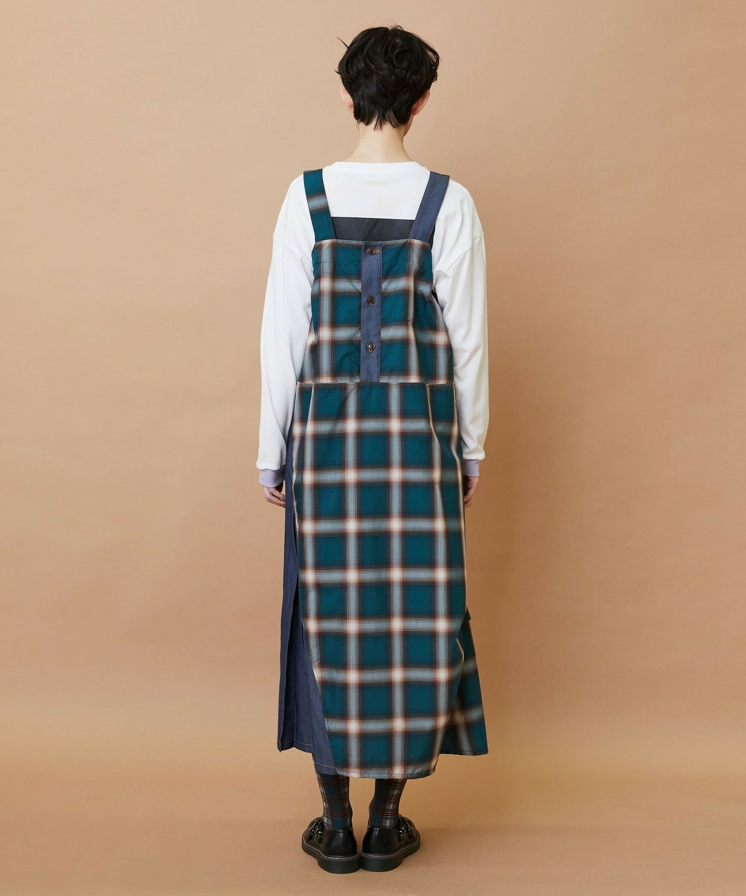 【FRAPBOIS】オンブレー ジャンパースカート 詳細画像 グリーン 13