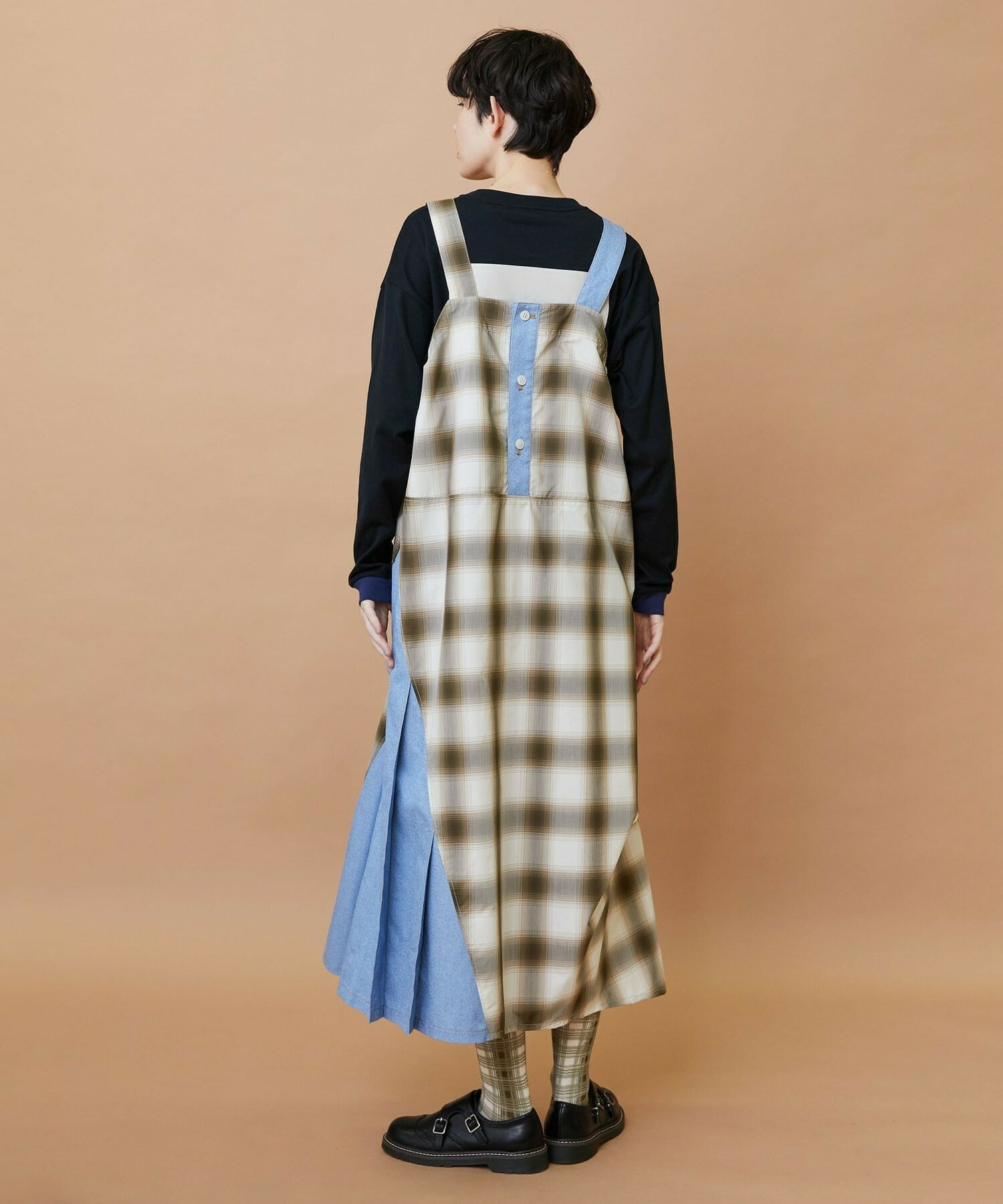 【FRAPBOIS】オンブレー ジャンパースカート 詳細画像 グリーン 2