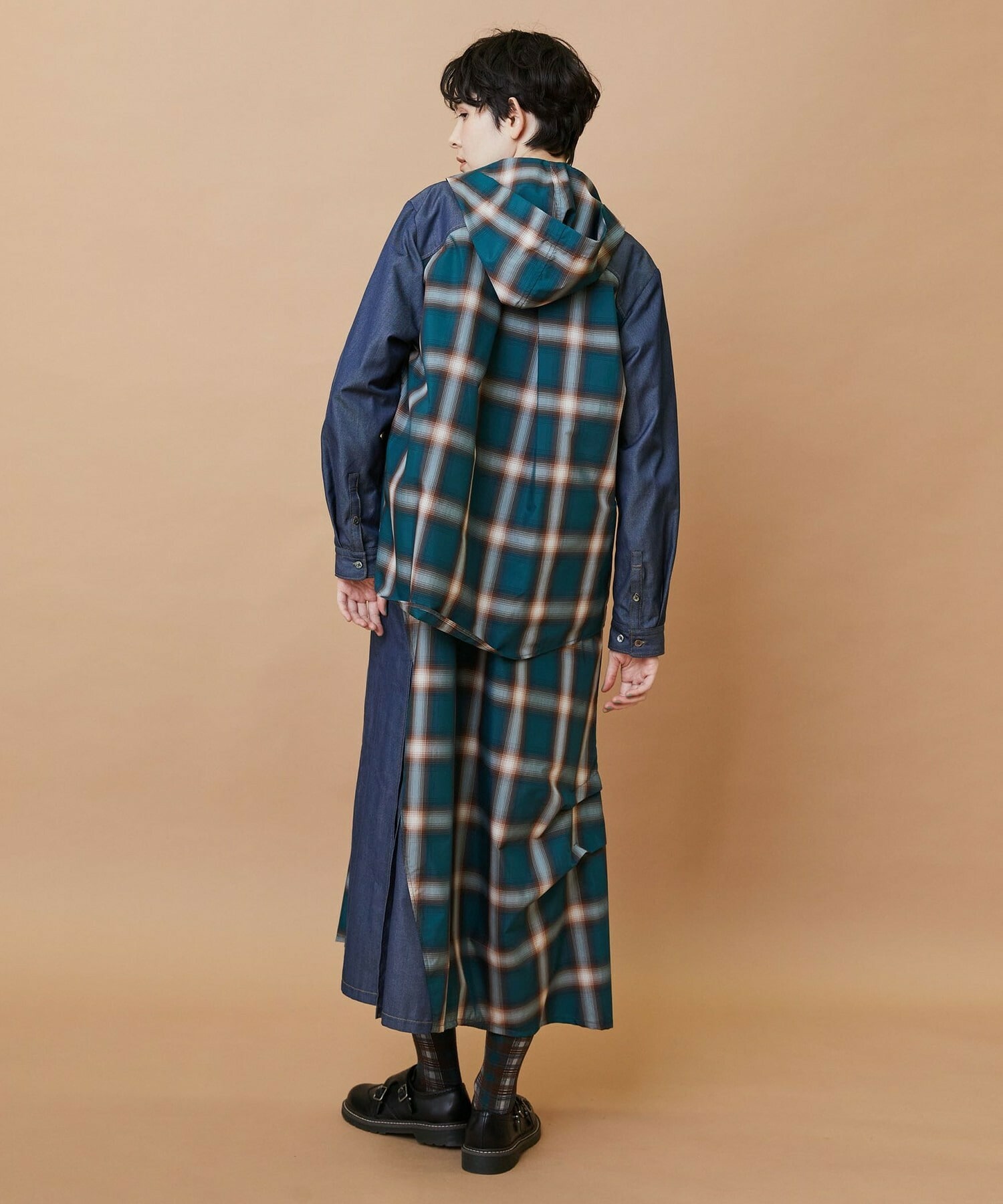 【FRAPBOIS】オンブレー ジャンパースカート 詳細画像 グリーン 21