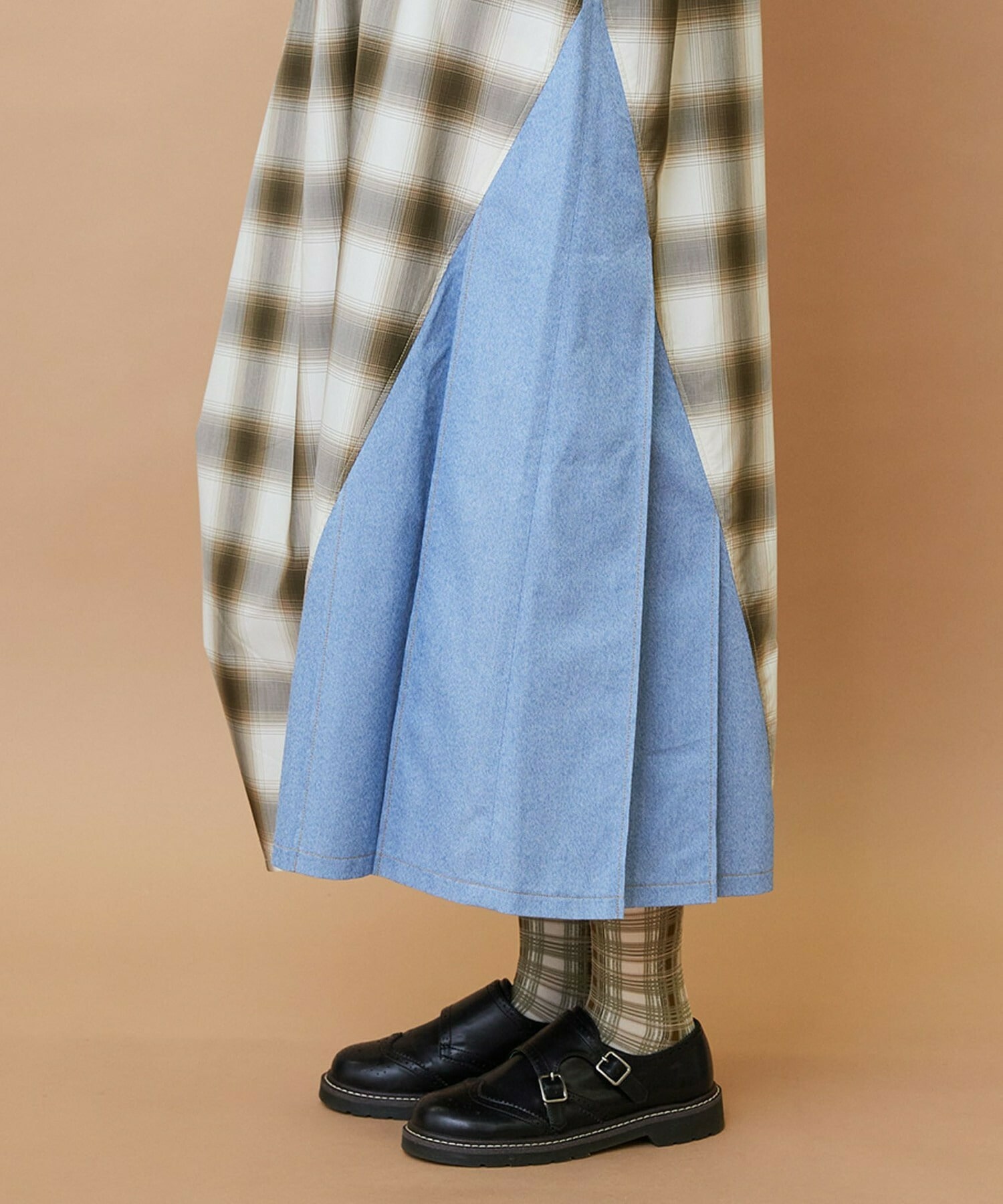 【FRAPBOIS】オンブレー ジャンパースカート 詳細画像 グリーン 6