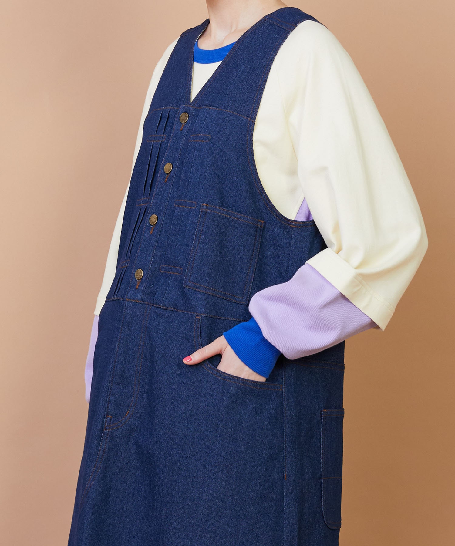 【FRAPBOIS】ジャスカータ ジャンパースカート 詳細画像 ネイビー 3