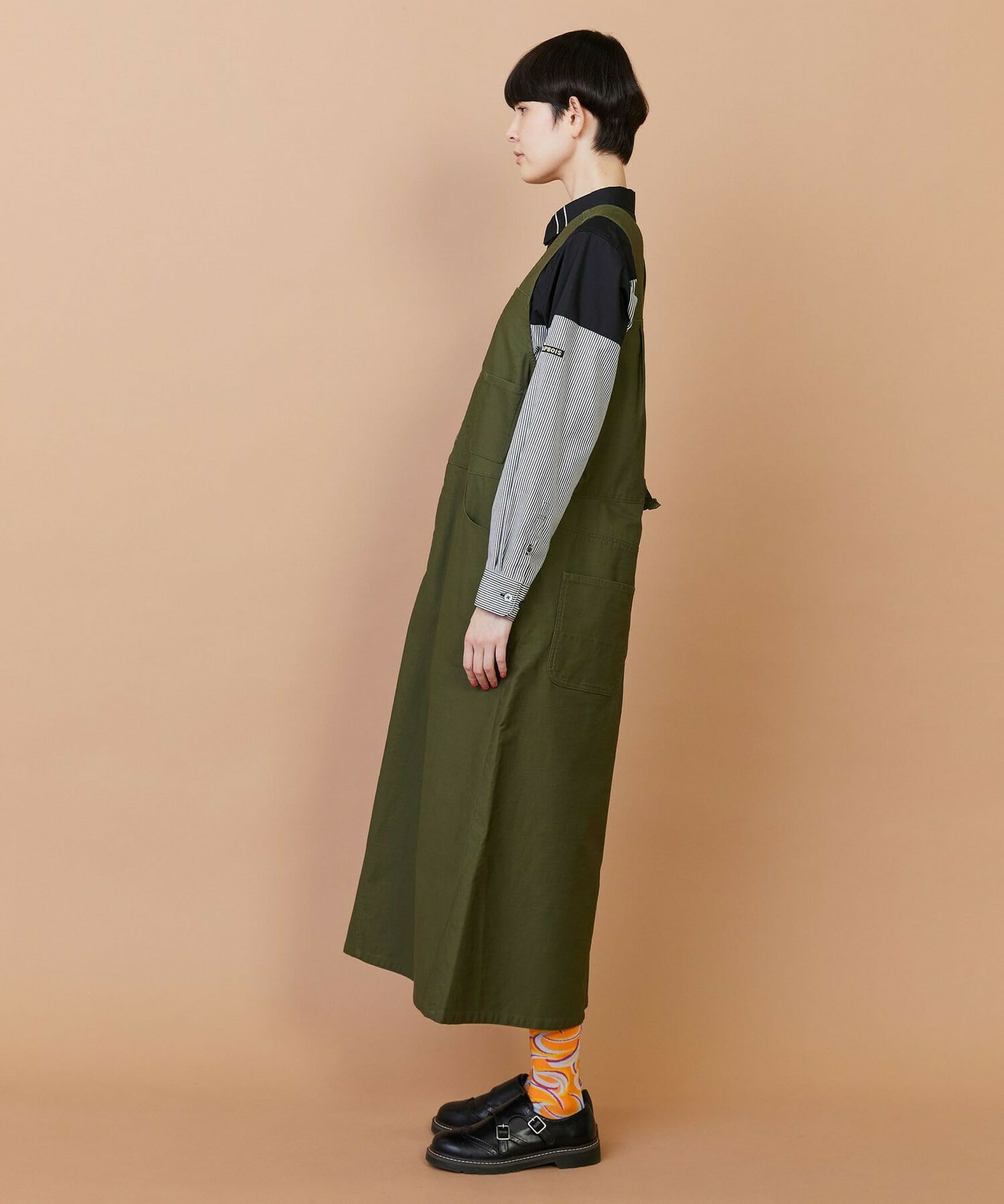 【FRAPBOIS】バックサテン ジャンパースカート 詳細画像 ベージュ 1