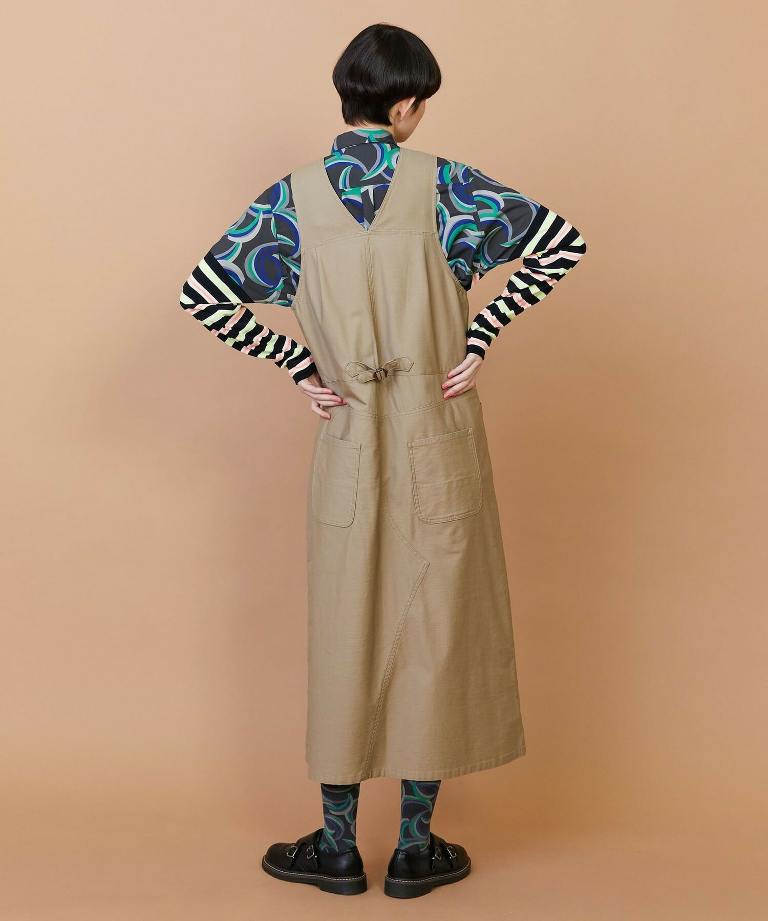 【FRAPBOIS】バックサテン ジャンパースカート 詳細画像 ベージュ 12