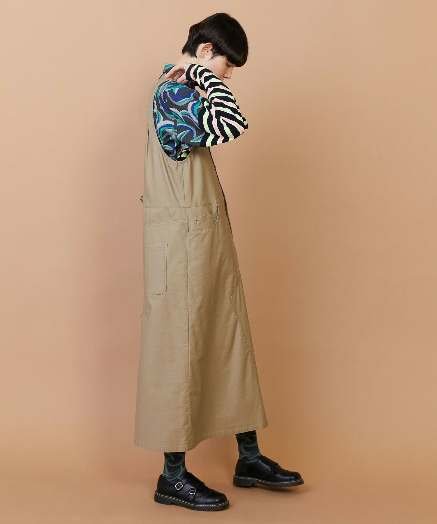 【FRAPBOIS】バックサテン ジャンパースカート 詳細画像 ベージュ 13