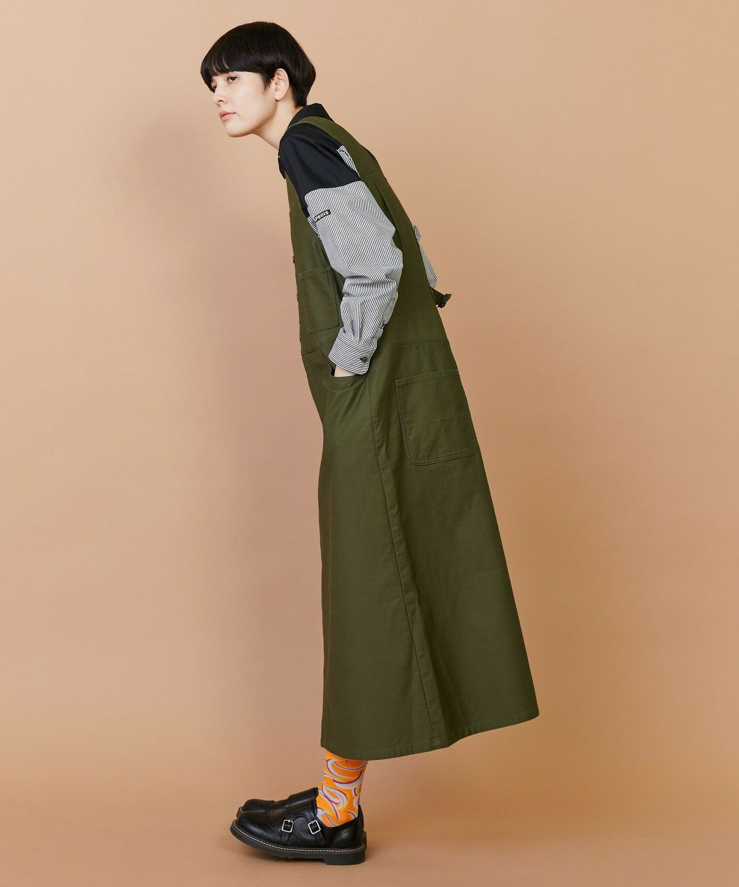 【FRAPBOIS】バックサテン ジャンパースカート 詳細画像 ベージュ 7