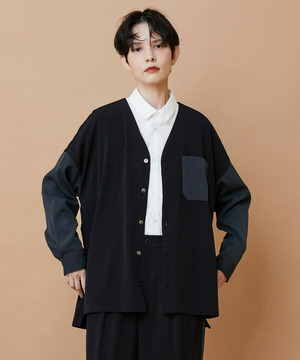 【FRAPBOIS】トーンギャバ シャツ 詳細画像 ブラック 1