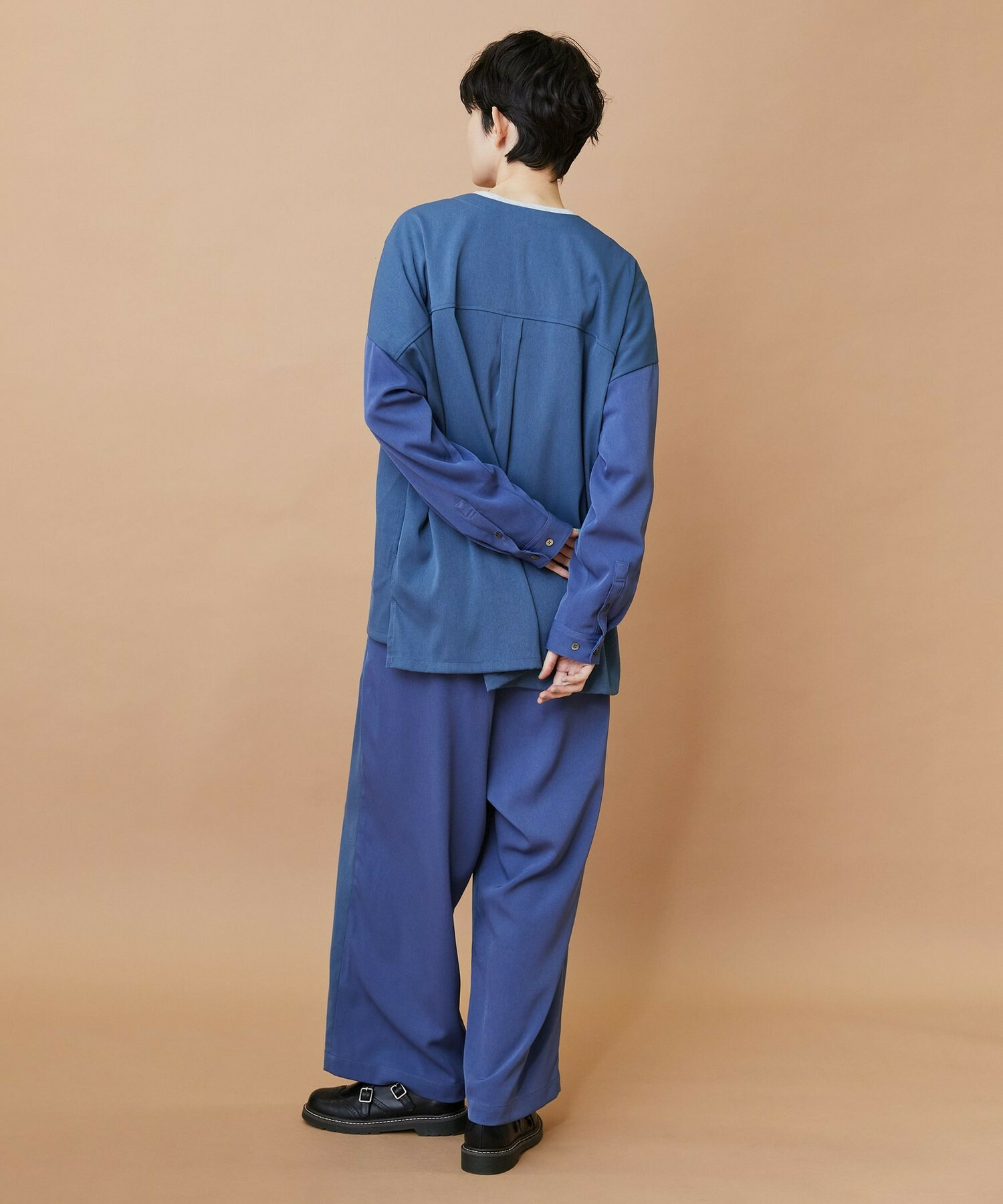 【FRAPBOIS】トーンギャバ シャツ 詳細画像 ブラック 10