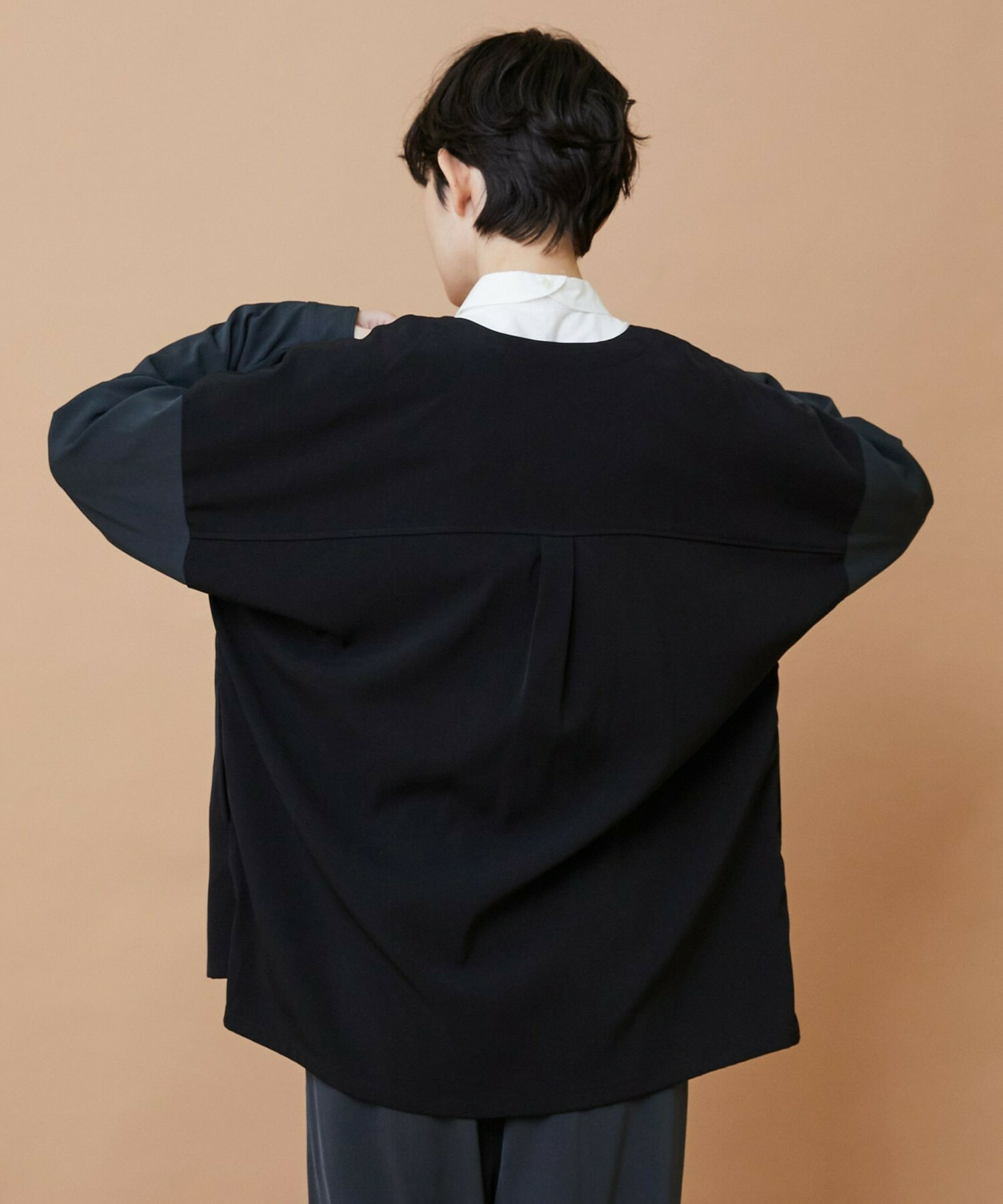 【FRAPBOIS】トーンギャバ シャツ 詳細画像 ブラック 13