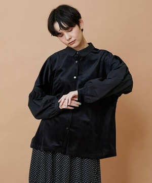 【FRAPBOIS】ベルベットシャツ 詳細画像 ブラック 1