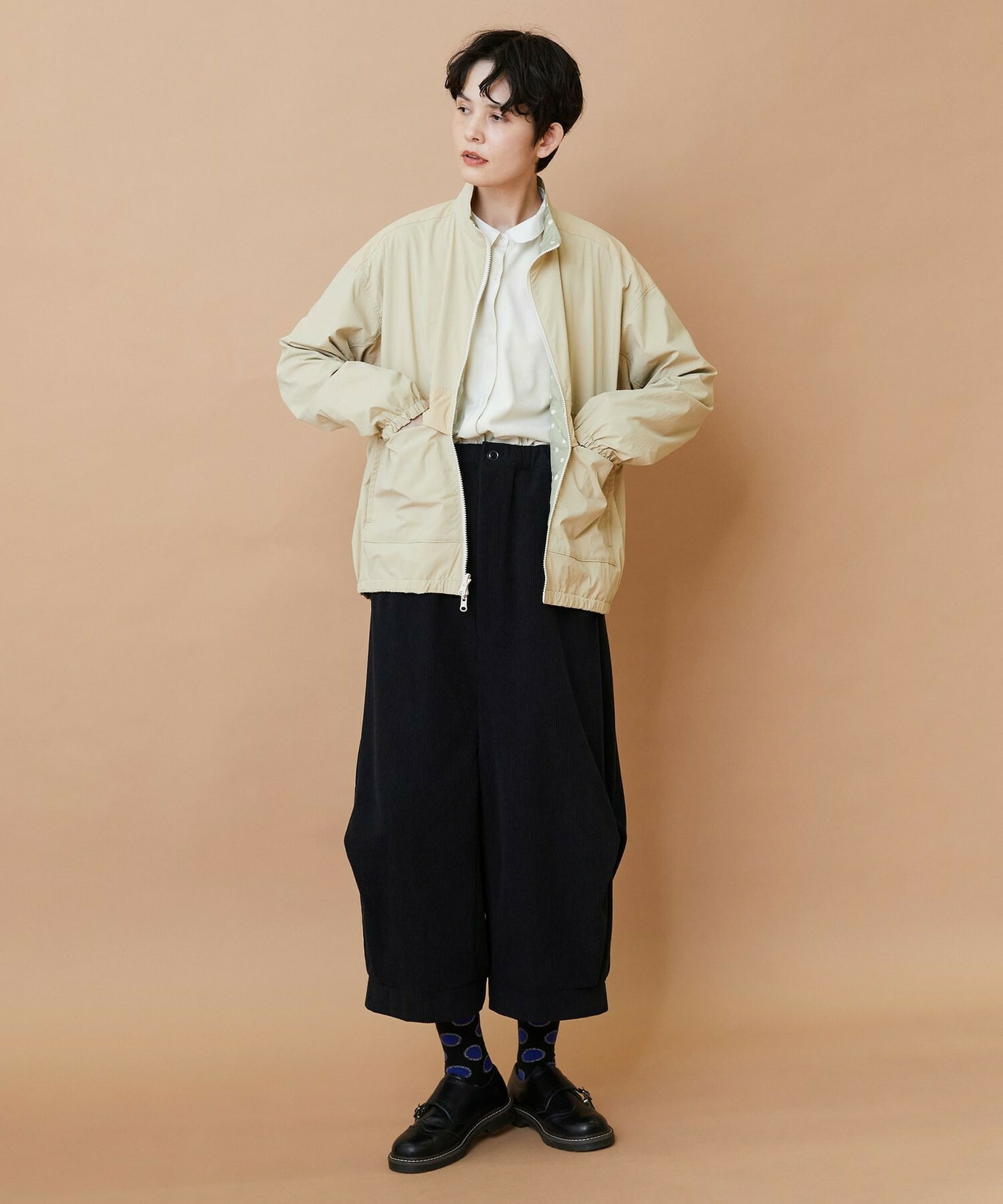 【FRAPBOIS】ベルベットシャツ 詳細画像 ブラック 10