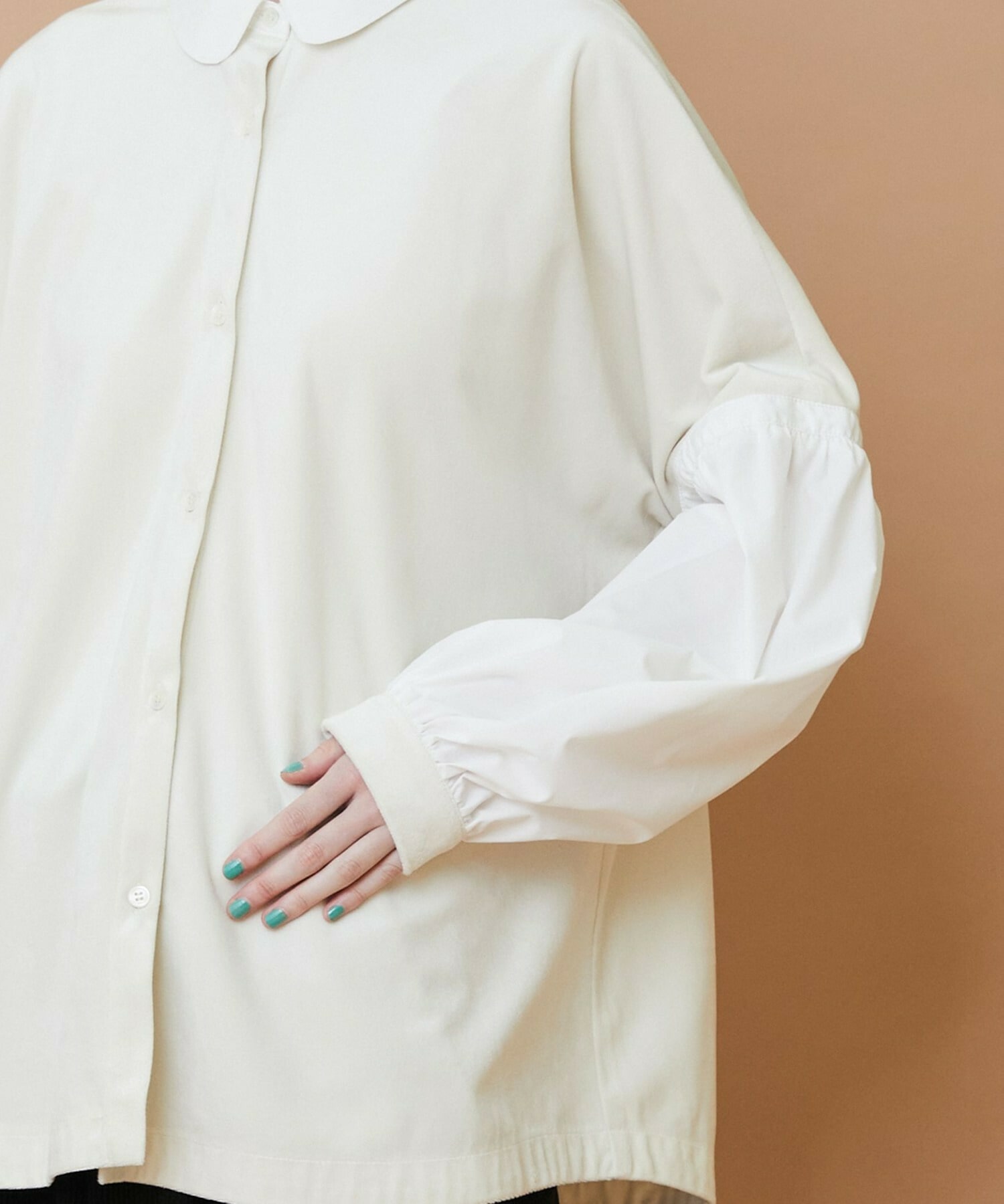 【FRAPBOIS】ベルベットシャツ 詳細画像 ブラック 3