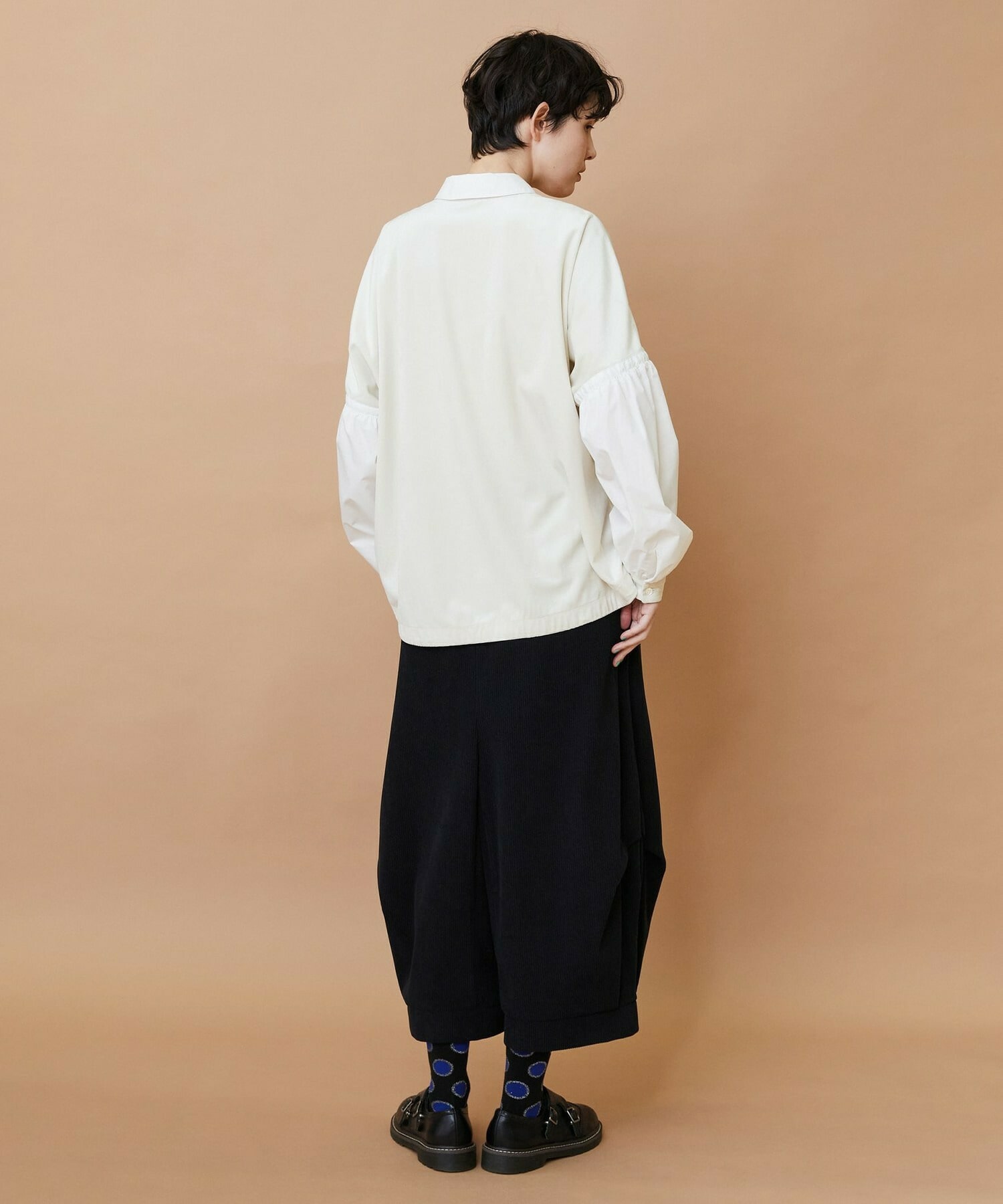 【FRAPBOIS】ベルベットシャツ 詳細画像 ブラック 7