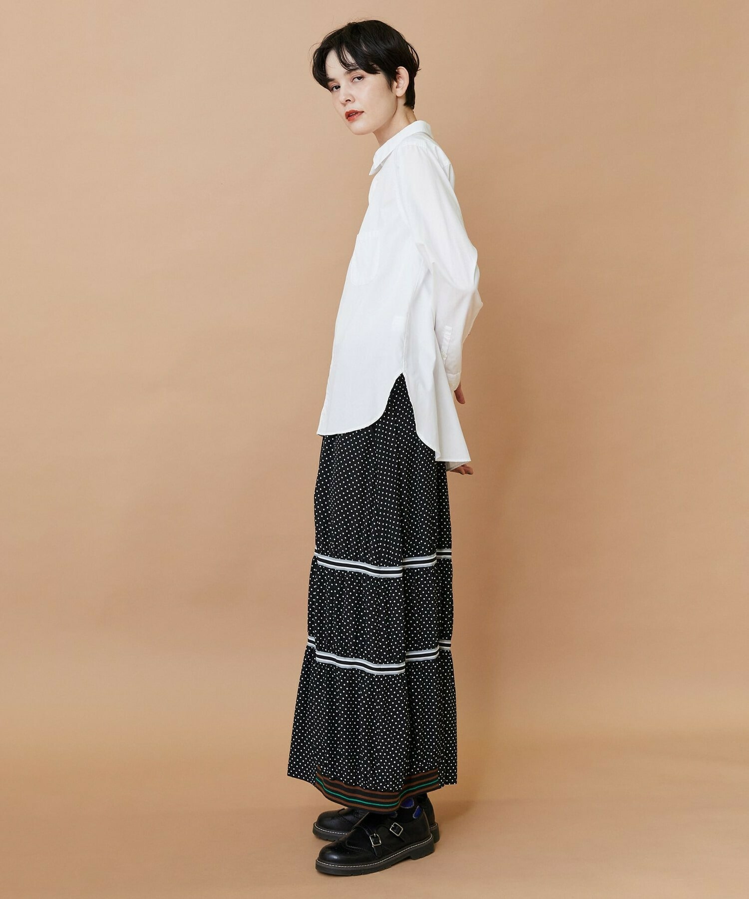 【FRAPBOIS】ニュースカラシャツ 詳細画像 ブラック 10