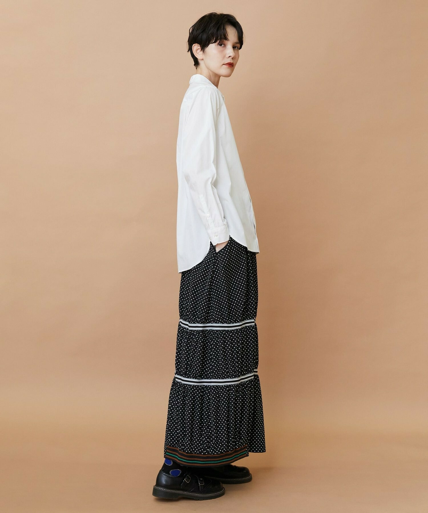 【FRAPBOIS】ニュースカラシャツ 詳細画像 ブラック 12